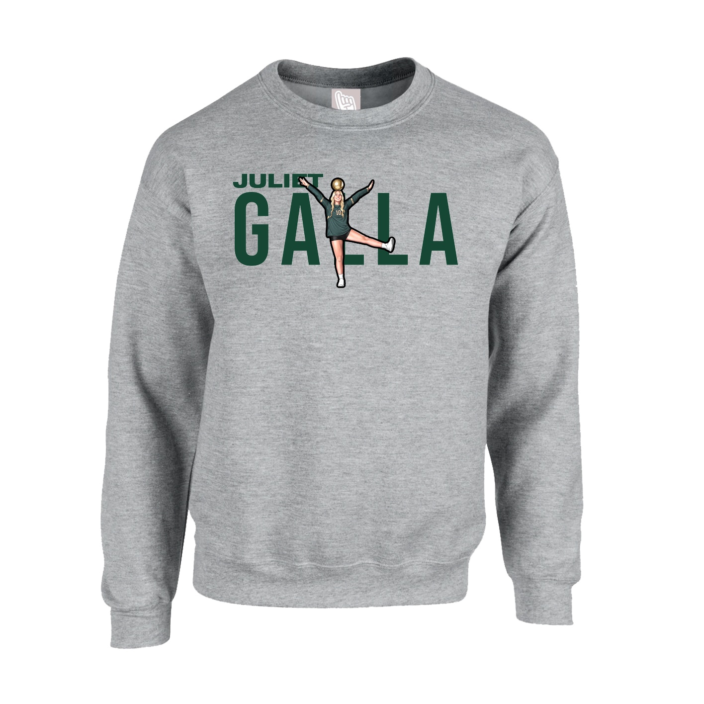 Fleece Crew — Player Name in Grey