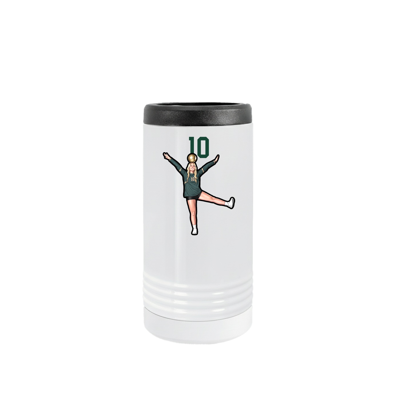 Slim Beverage Holder — Number Top in White