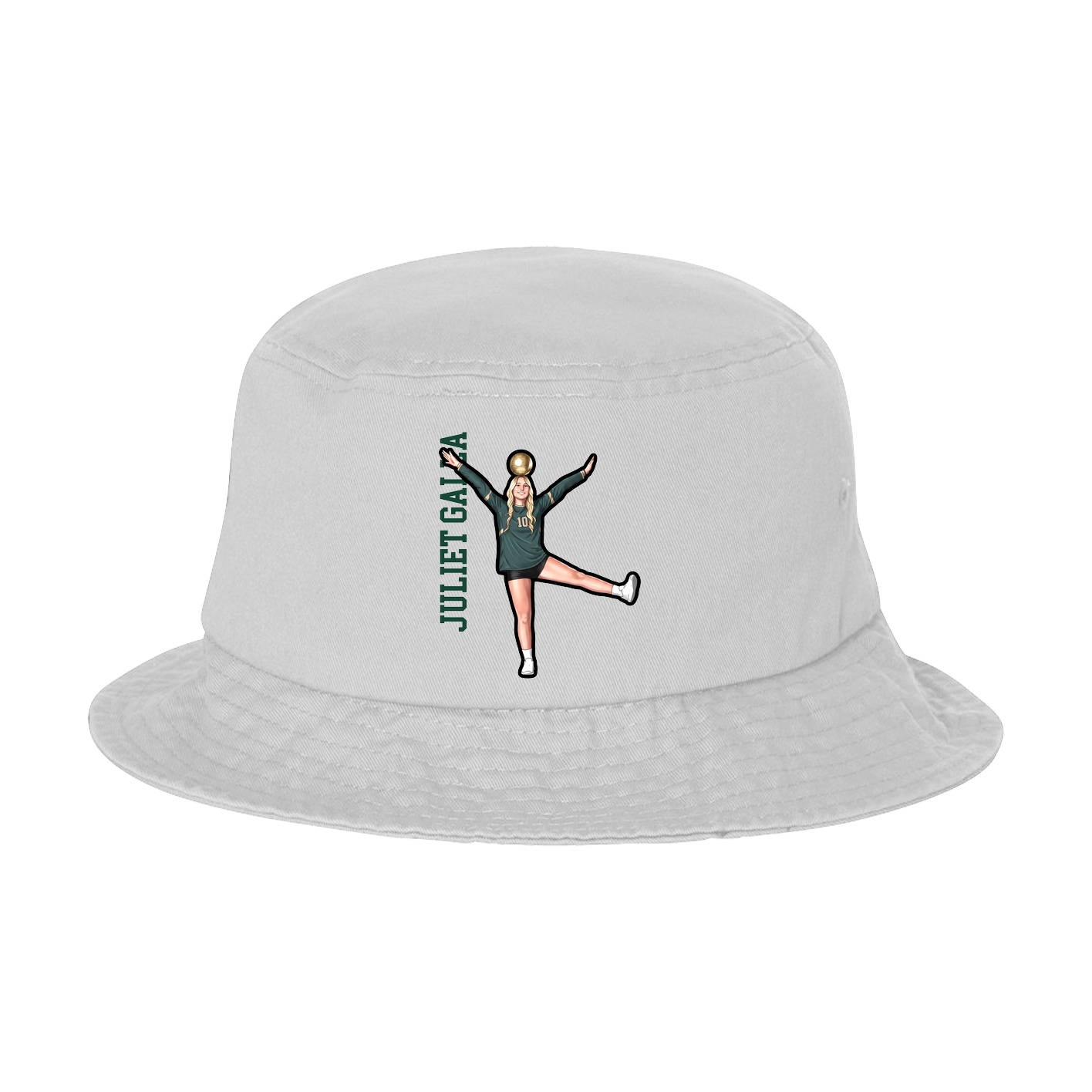 Bucket Cap — Name Vertical in White