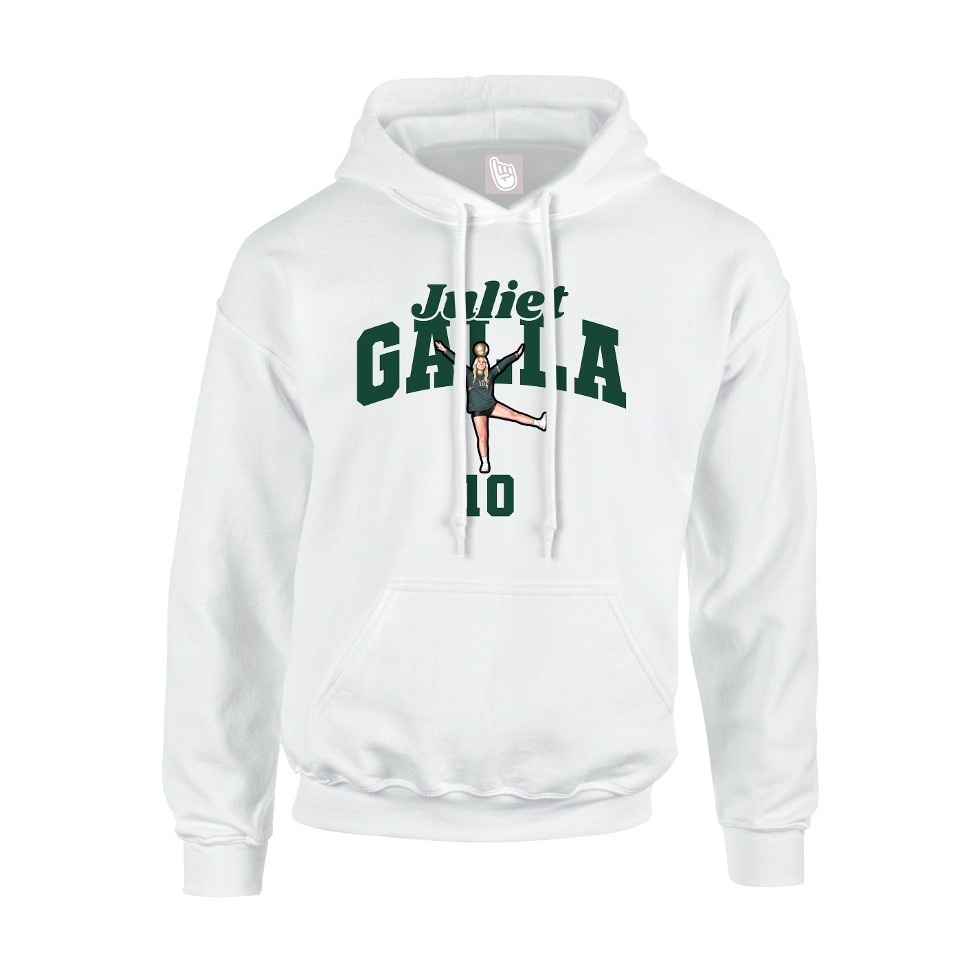 Hoodie — Signature Arch in White