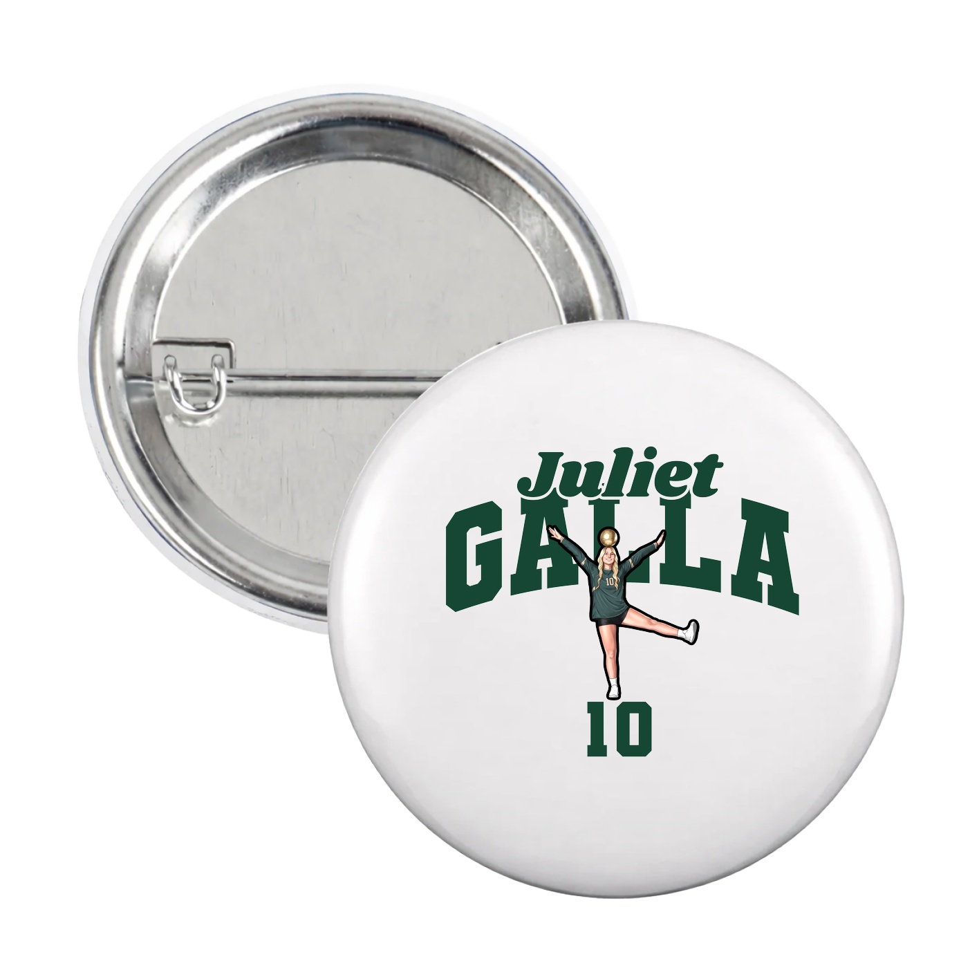 Game Day Button — Signature Arch in White