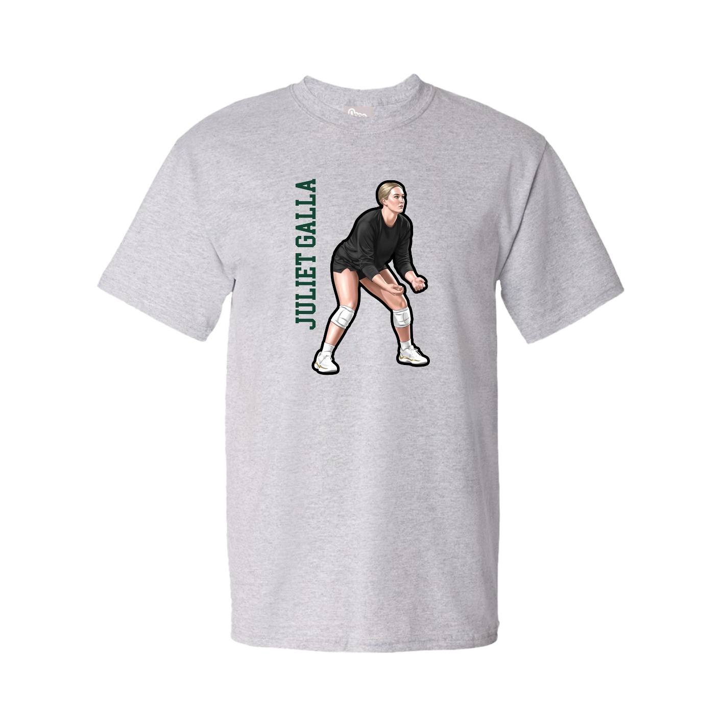 Youth Tee — Name Vertical in Grey