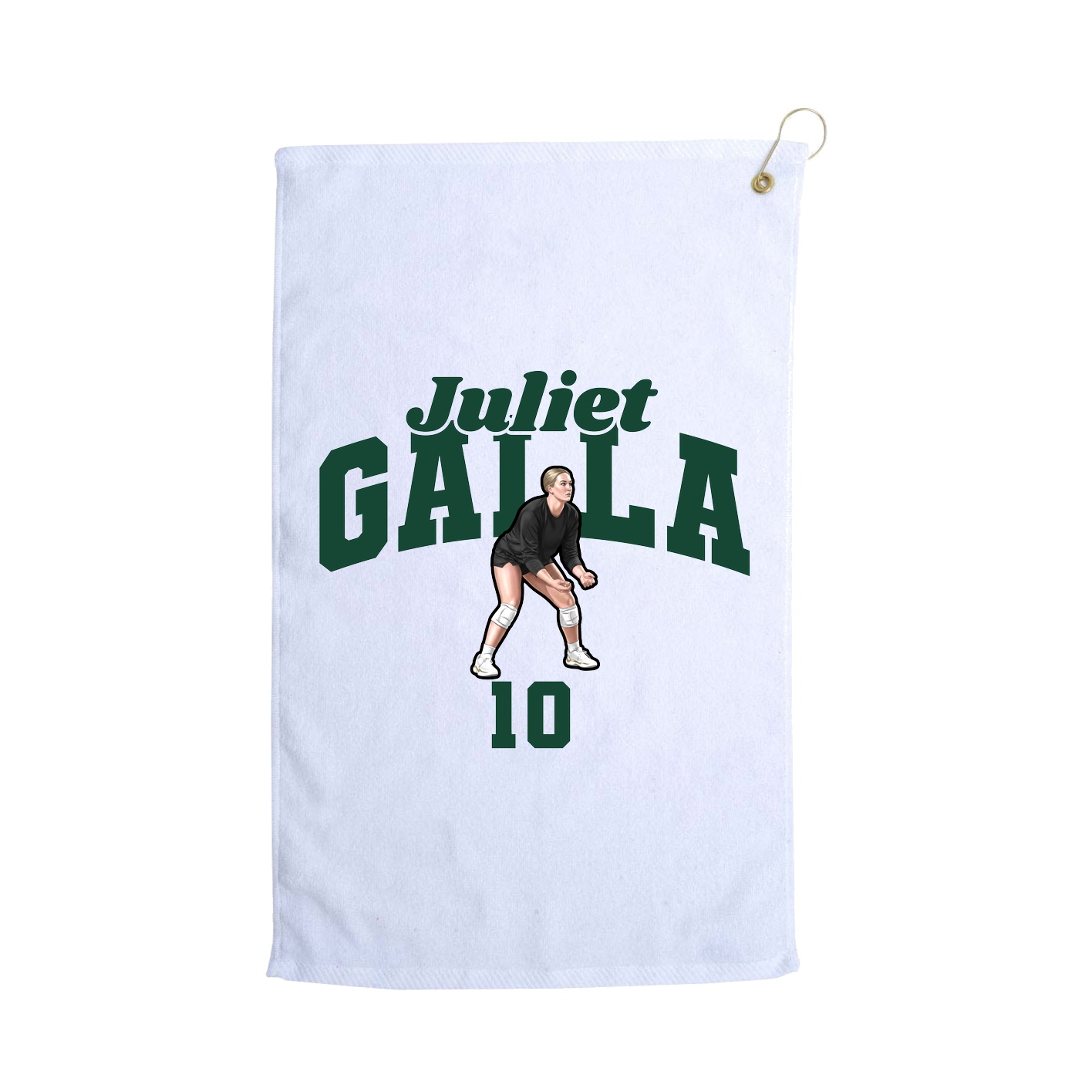 Golf Towel — Signature Arch in White