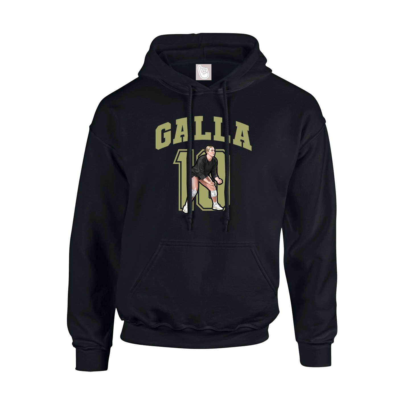 Hoodie — Number in Black