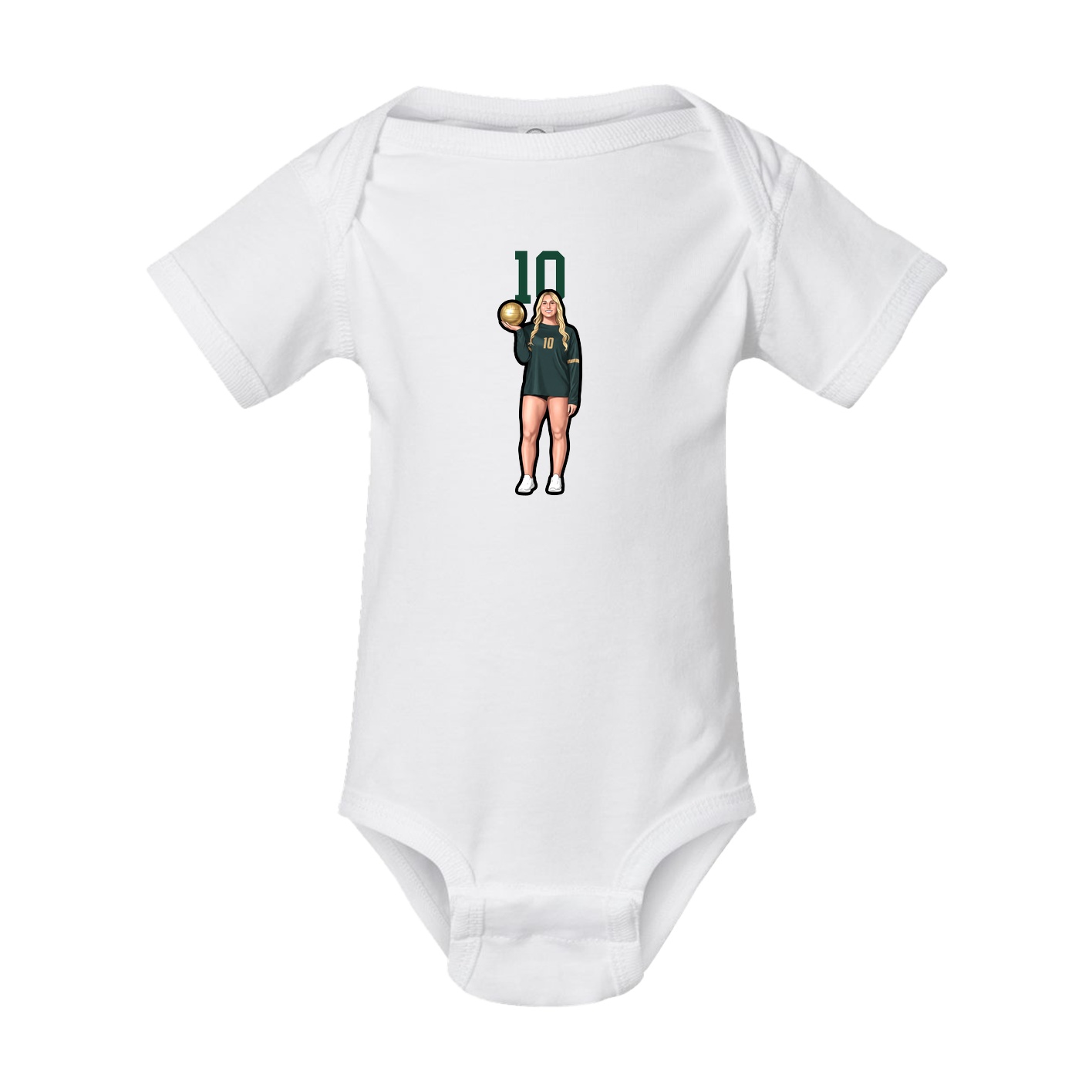 Baby Onesie — Number Top in White