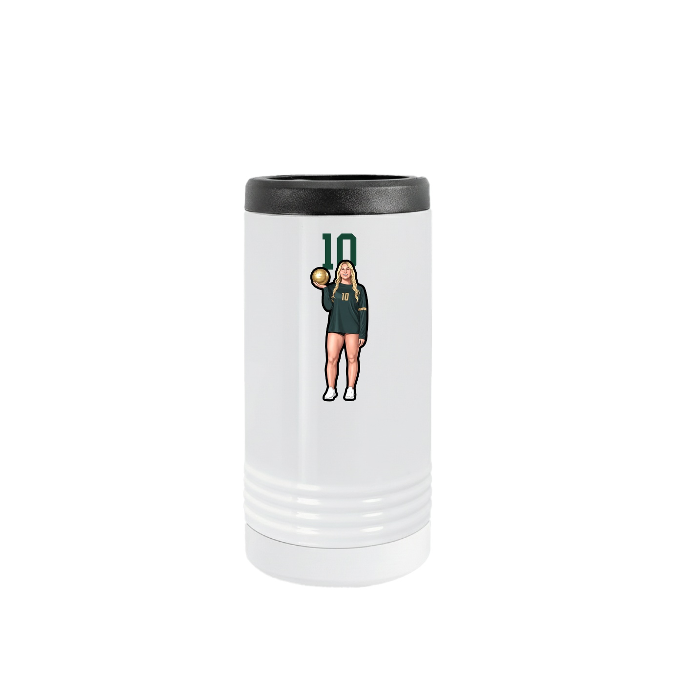 Slim Beverage Holder — Number Top in White