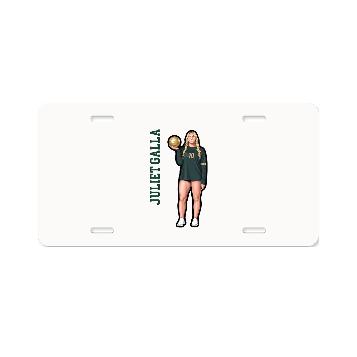 License Plate — Name Vertical in Classic