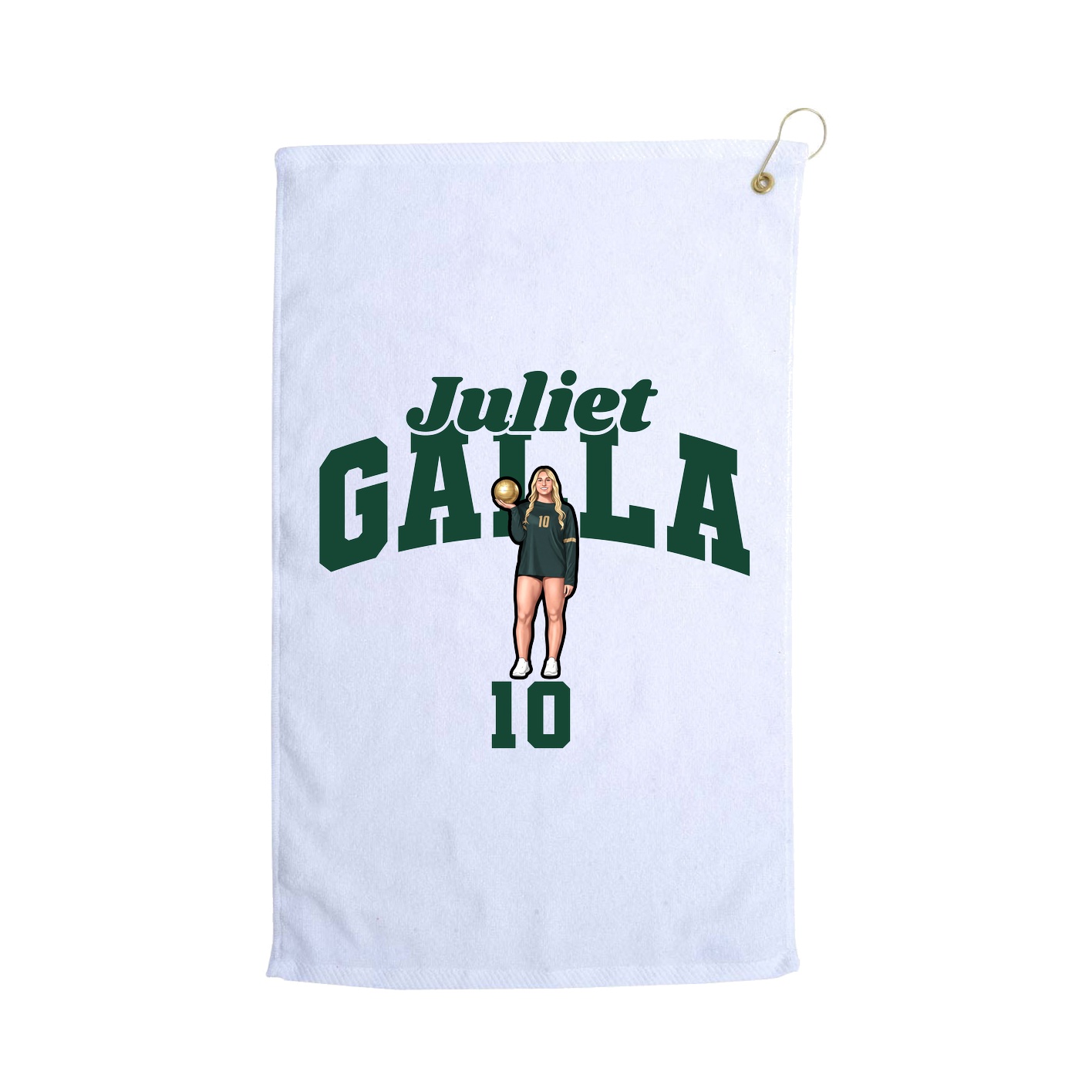 Golf Towel — Signature Arch in White
