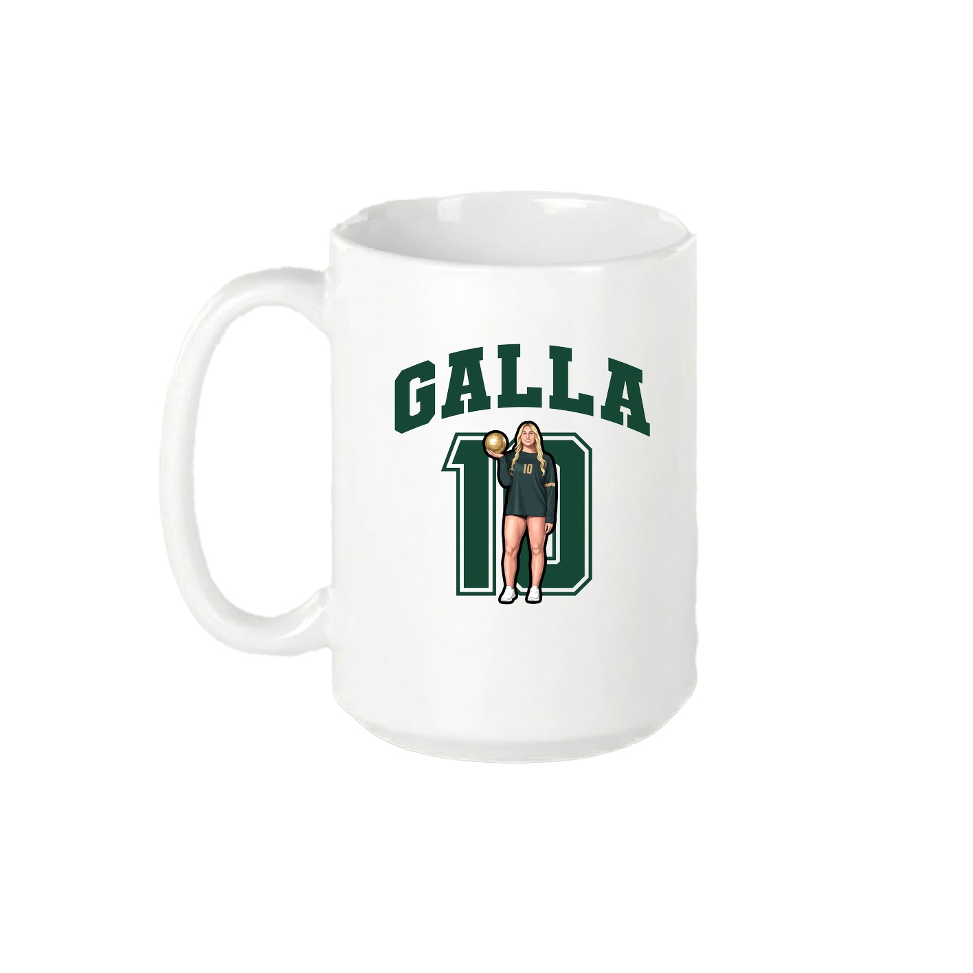 15oz Coffee Mug — Number in White