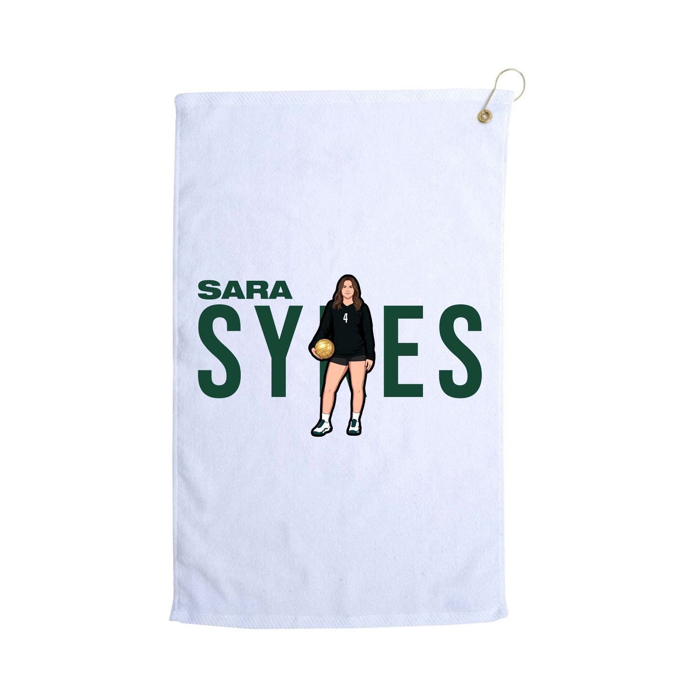 Golf Towel — Player Name in White