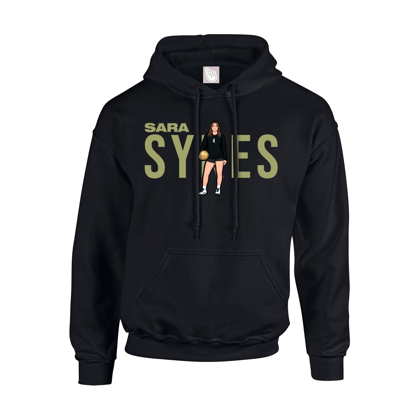 Youth Hoodie — Player Name in Black