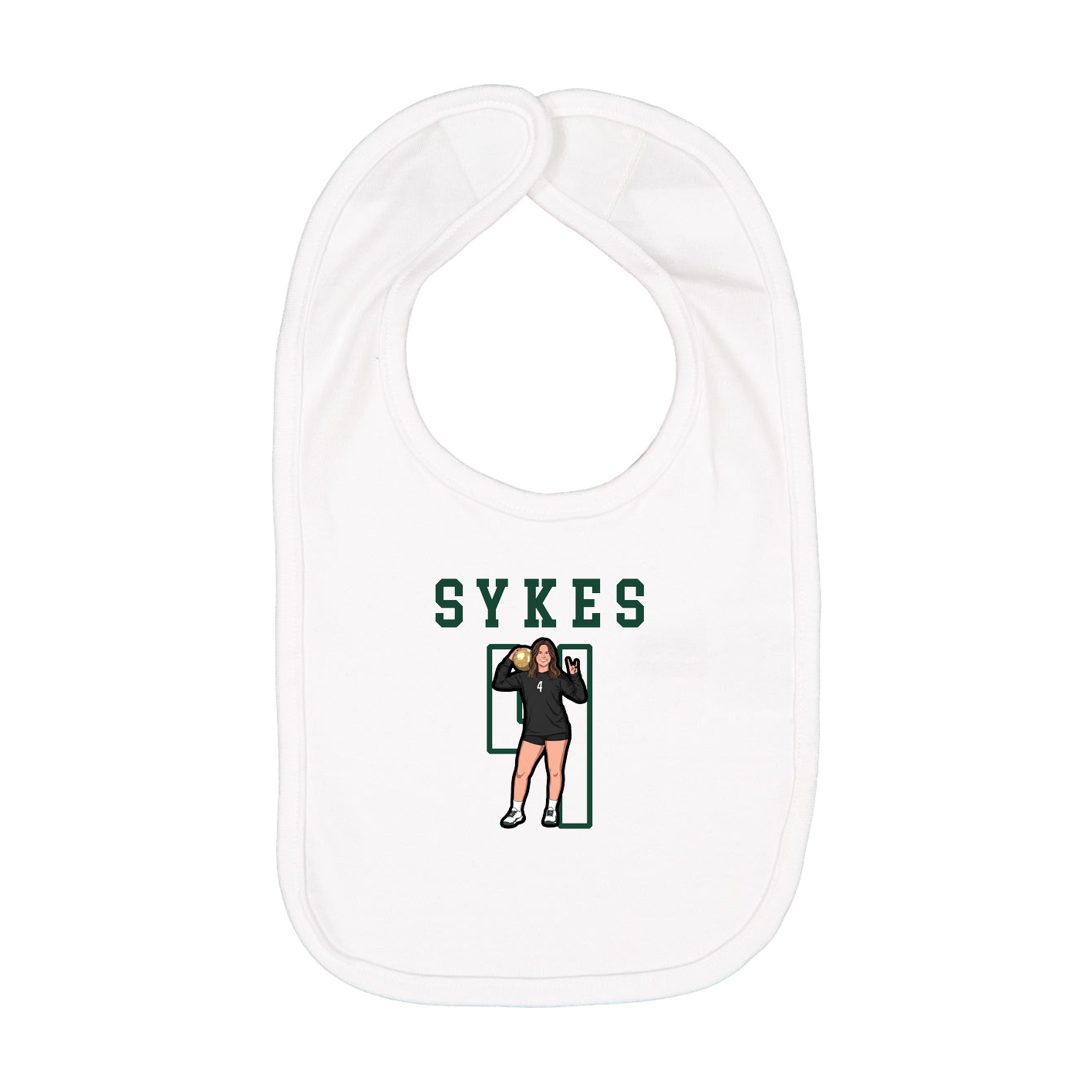 Infant Bib — Shirsey in White