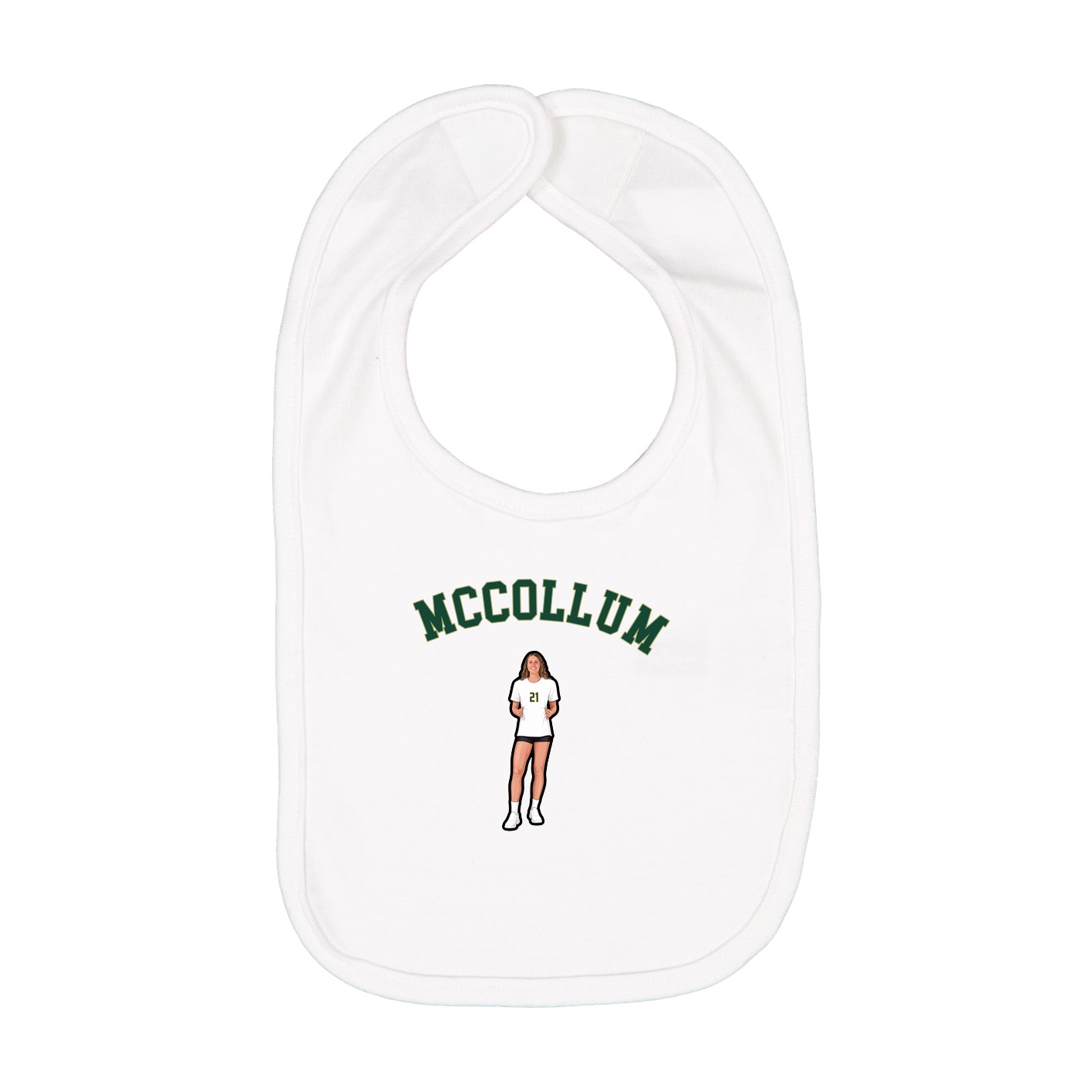 Infant Bib — Shirsey Arch in White