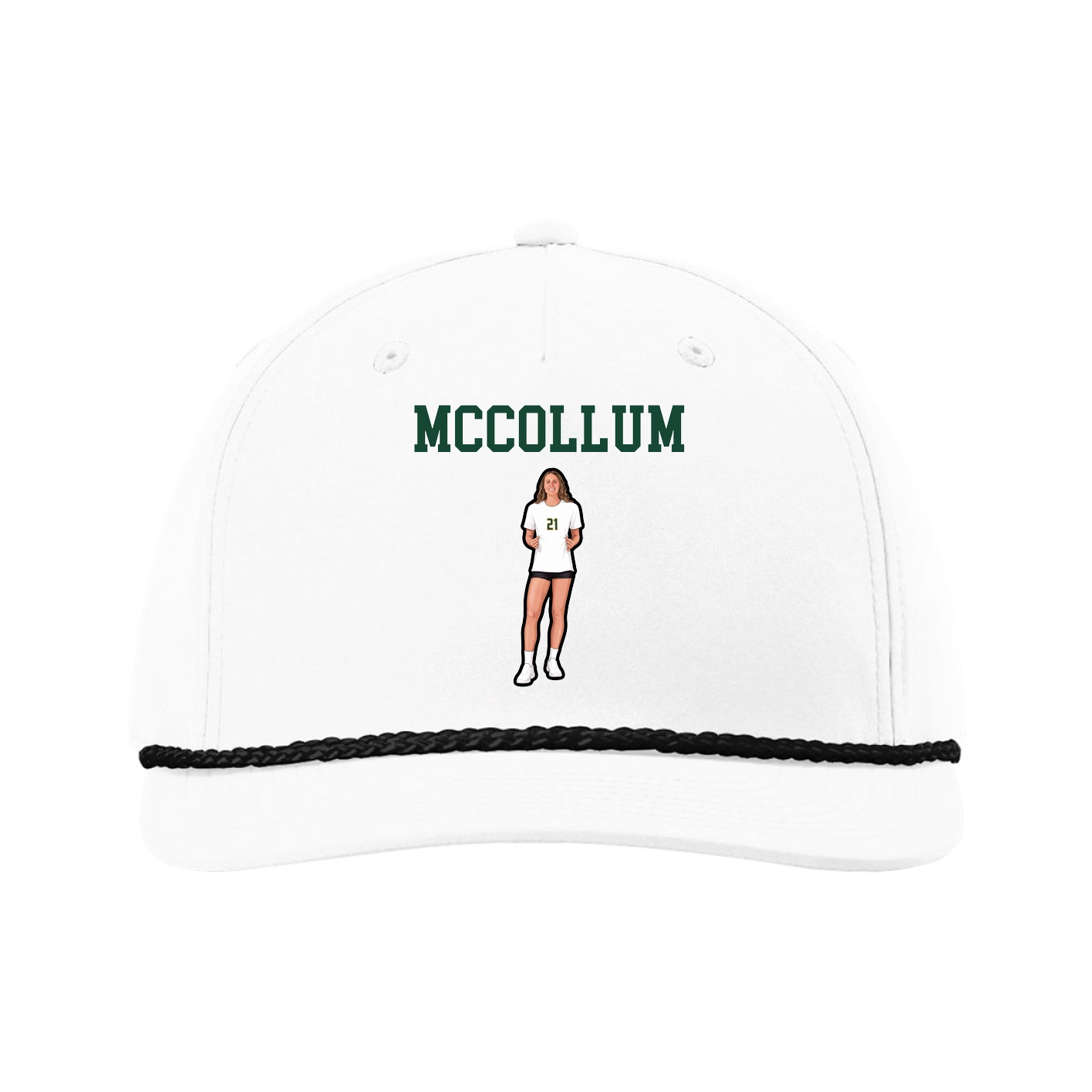 Five-Panel Classic Rope Cap — Shirsey in White