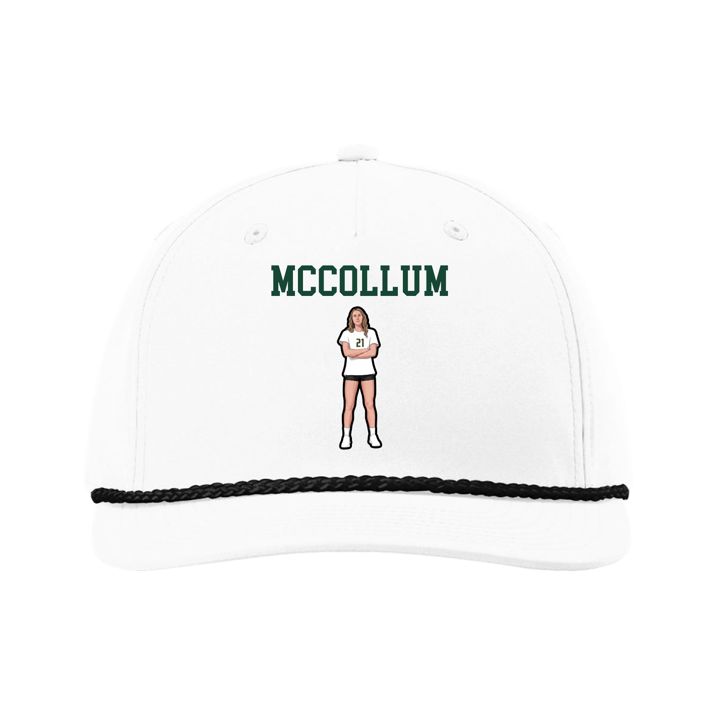 Five-Panel Classic Rope Cap — Shirsey in White