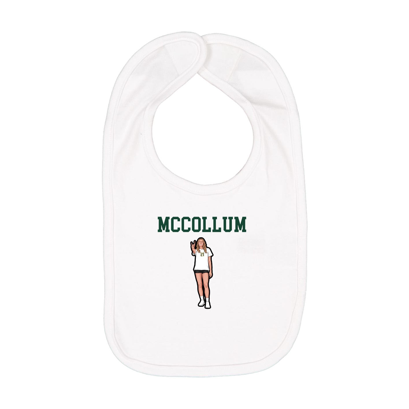 Infant Bib — Shirsey in White