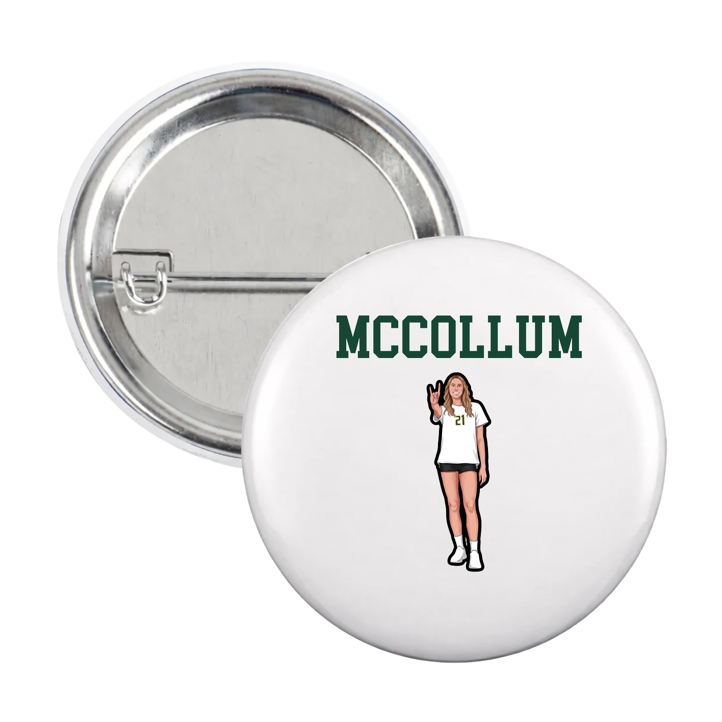 Game Day Button — Shirsey in White
