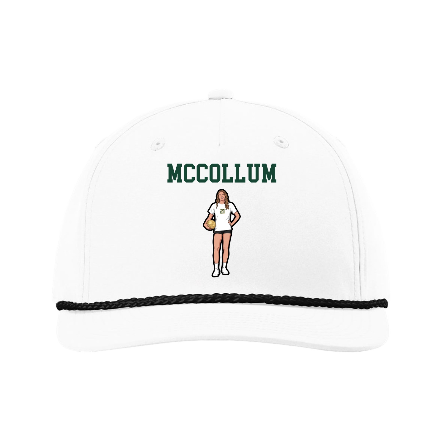 Five-Panel Classic Rope Cap — Shirsey in White
