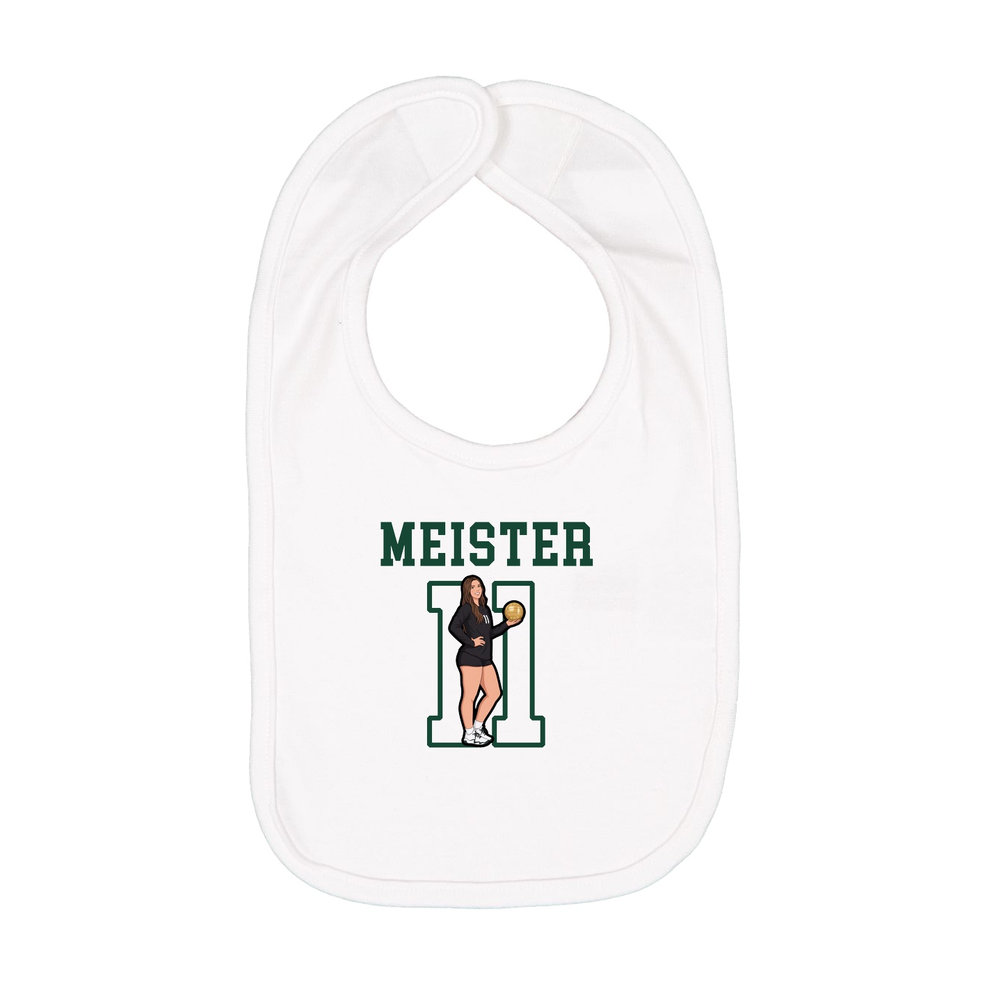 Infant Bib — Shirsey in White