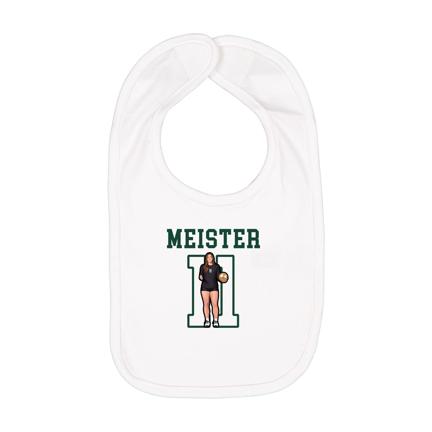 Infant Bib — Shirsey in White