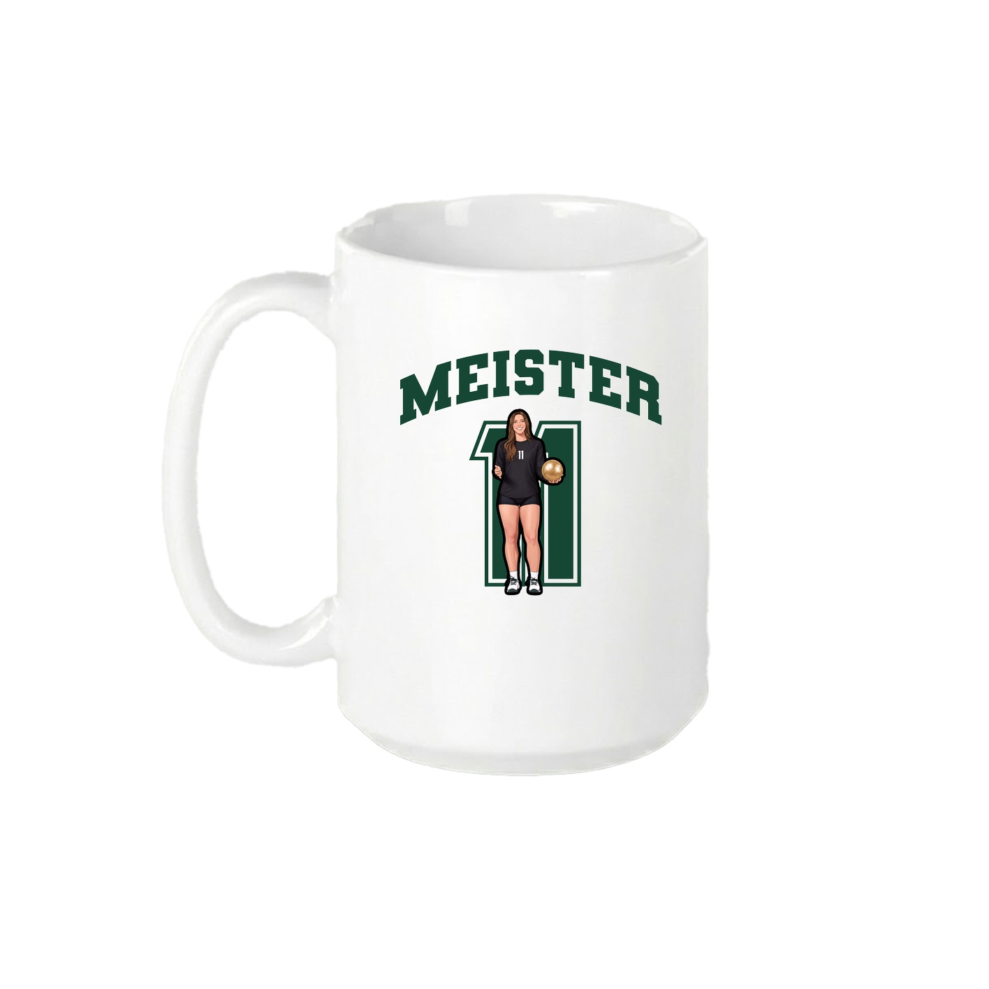 15oz Coffee Mug — Number in White