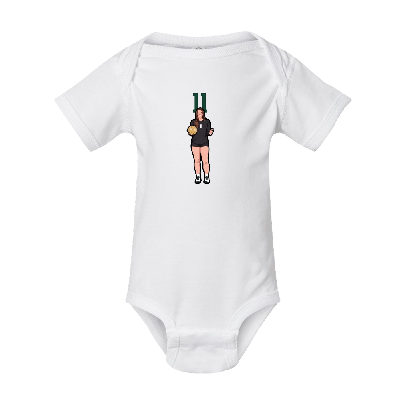 Baby Onesie — Number Top in White