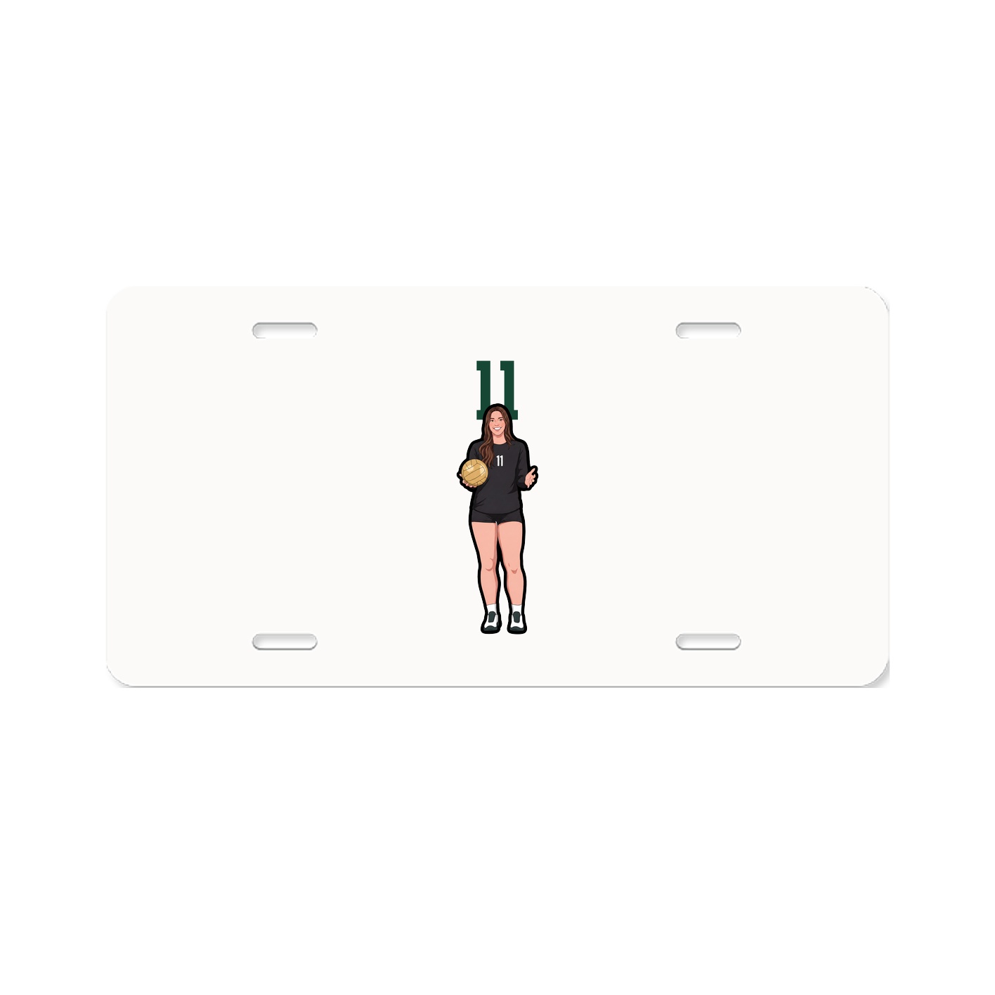 License Plate — Number Top in Classic