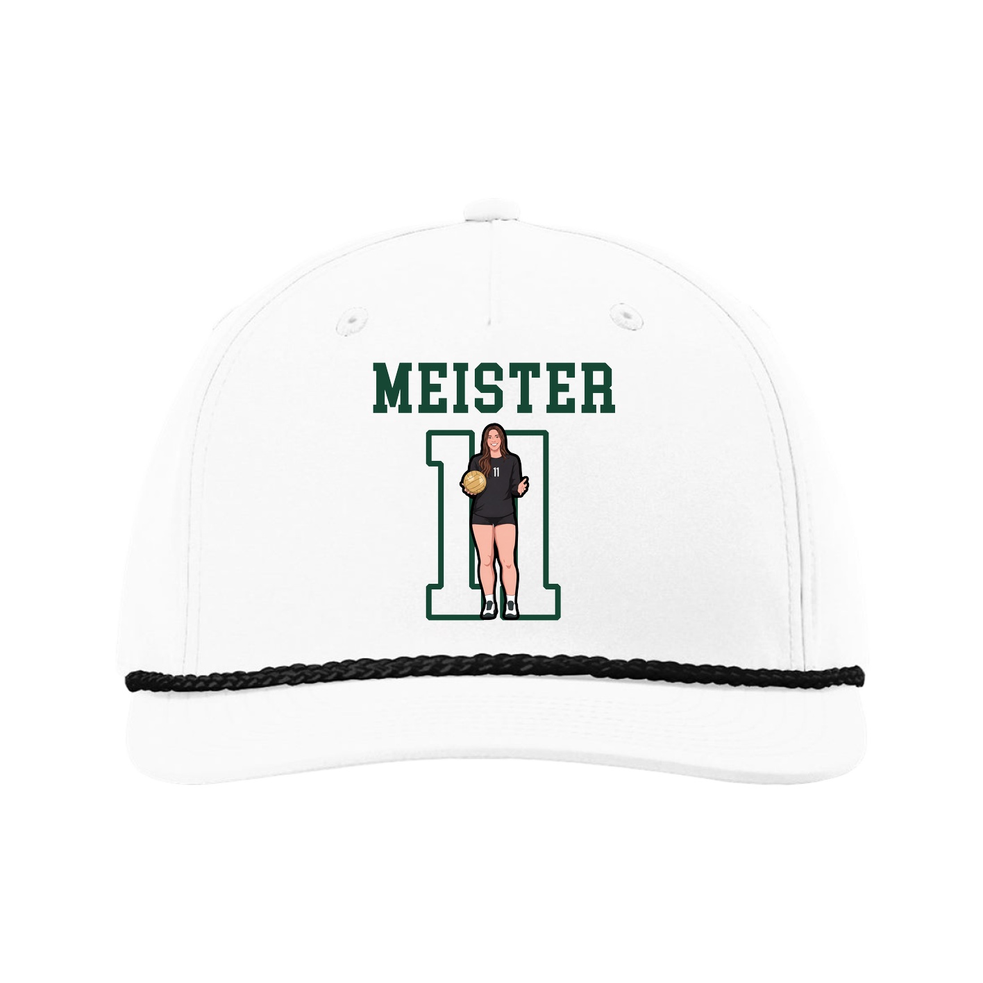 Five-Panel Classic Rope Cap — Shirsey in White