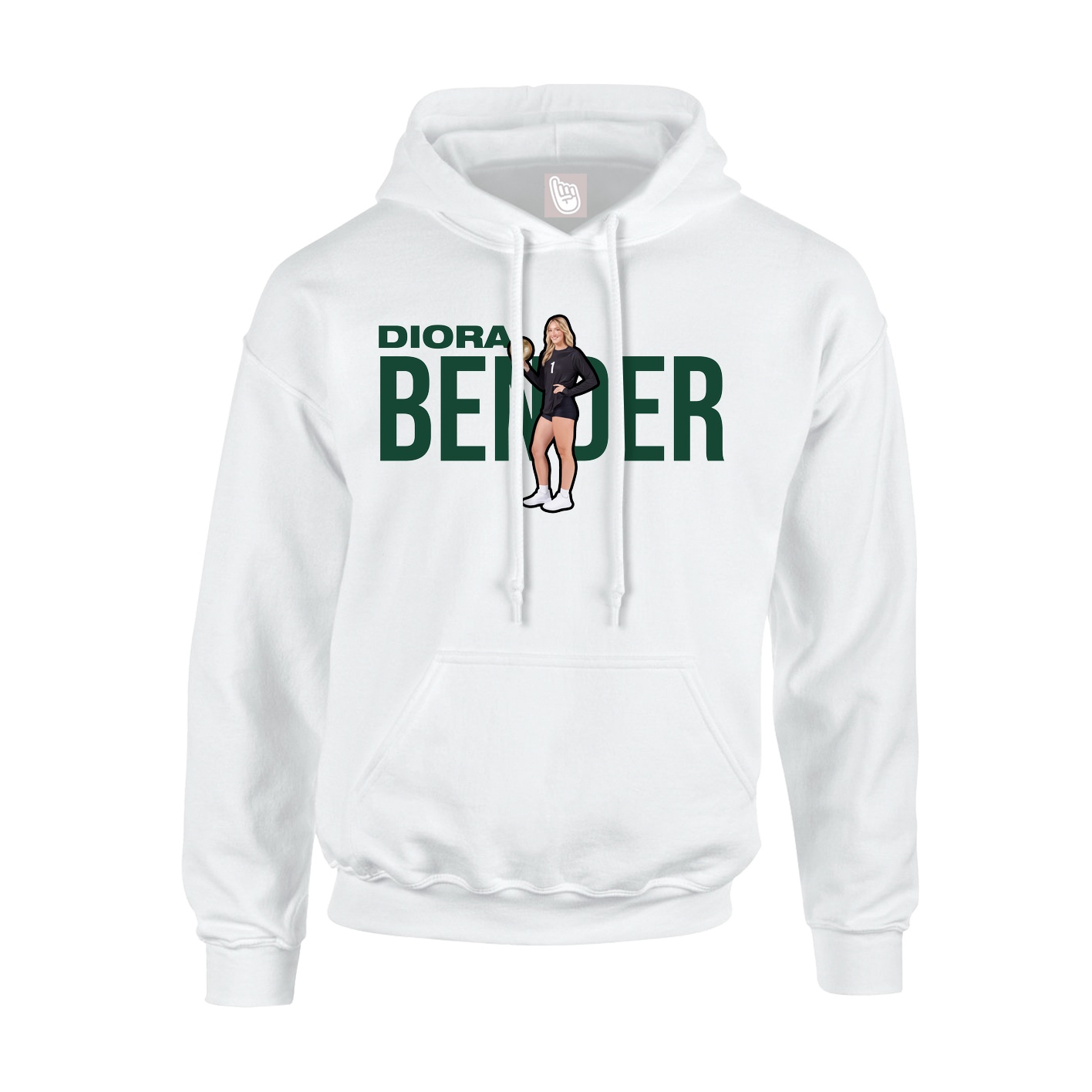 Hoodie — Player Name in White