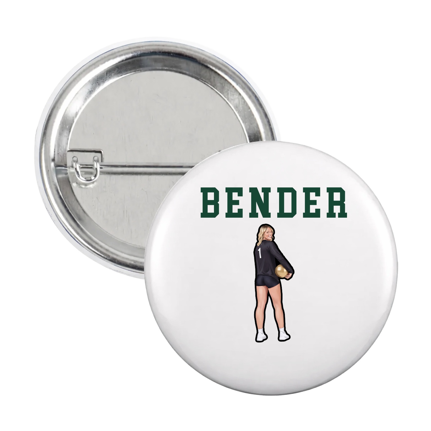 Game Day Button — Shirsey in White
