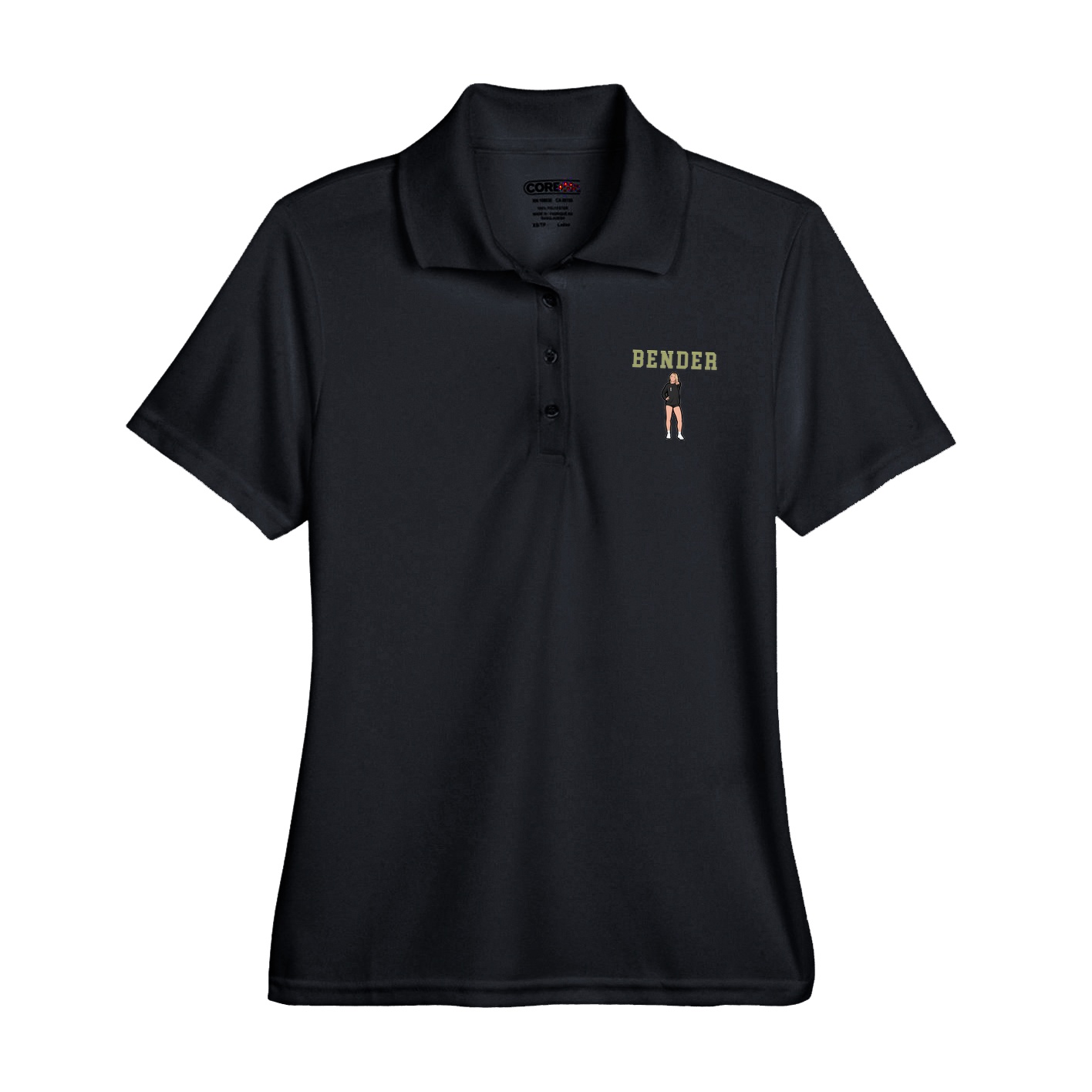 Womens Performance Polo — Shirsey in Black