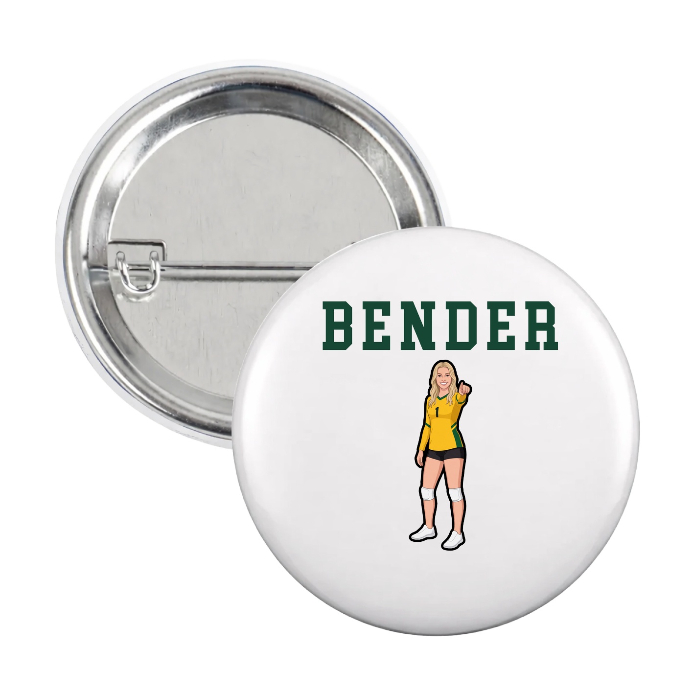 Game Day Button — Shirsey in White