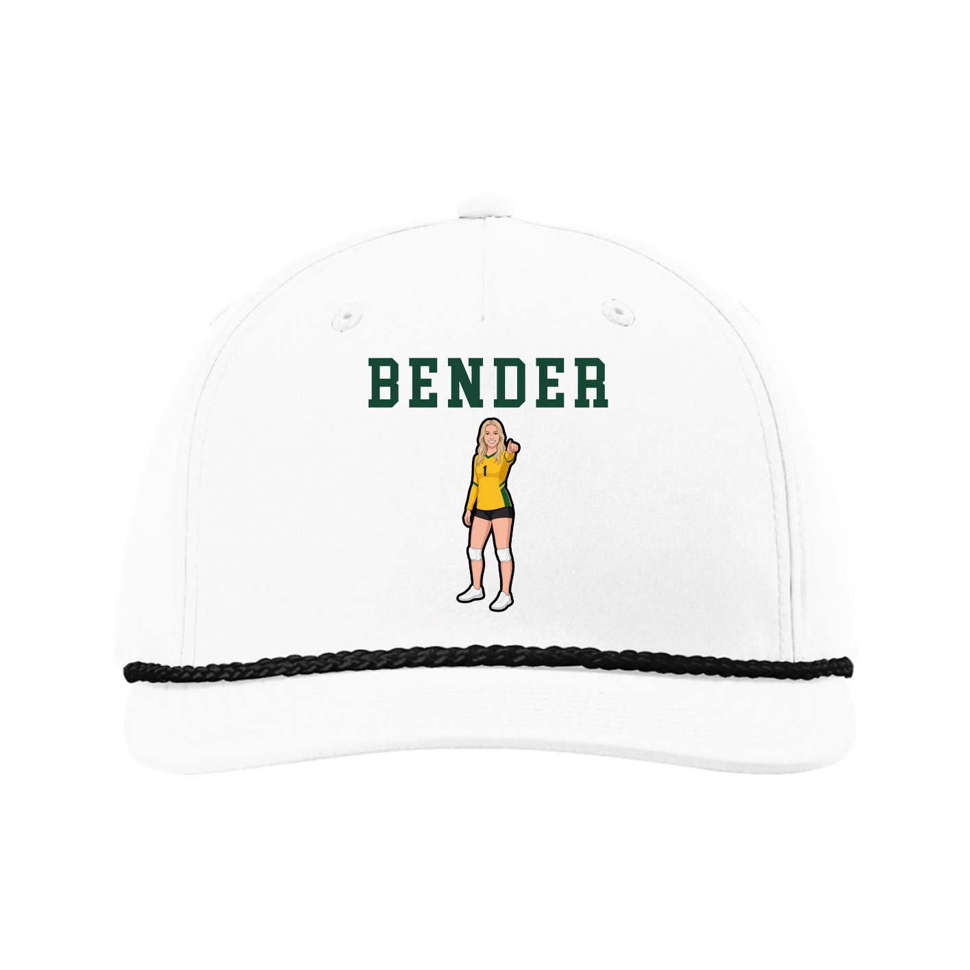 Five-Panel Classic Rope Cap — Shirsey in White