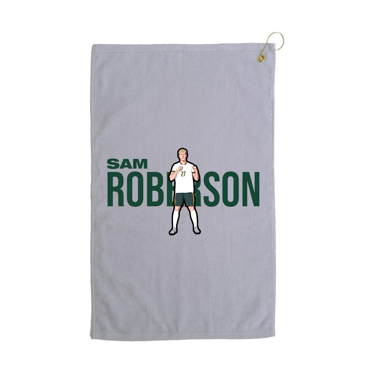 Golf Towel — Player Name in Grey