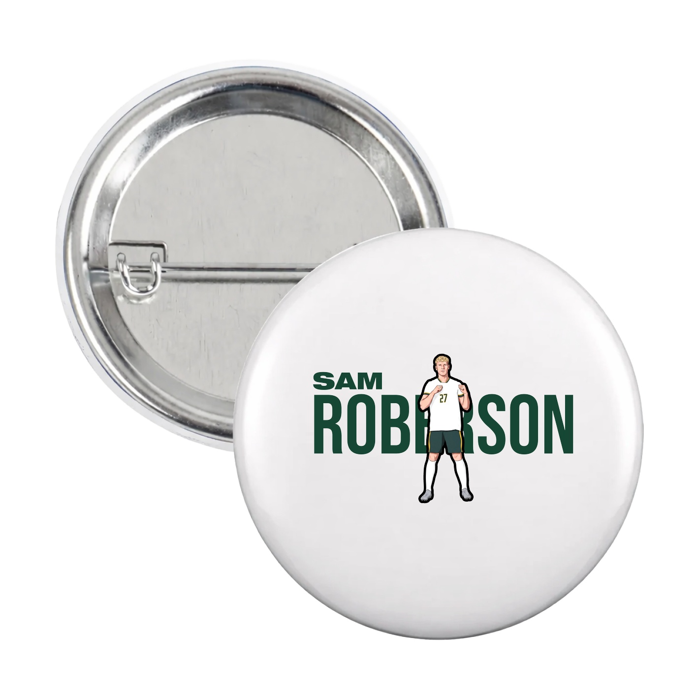 Game Day Button — Player Name in White