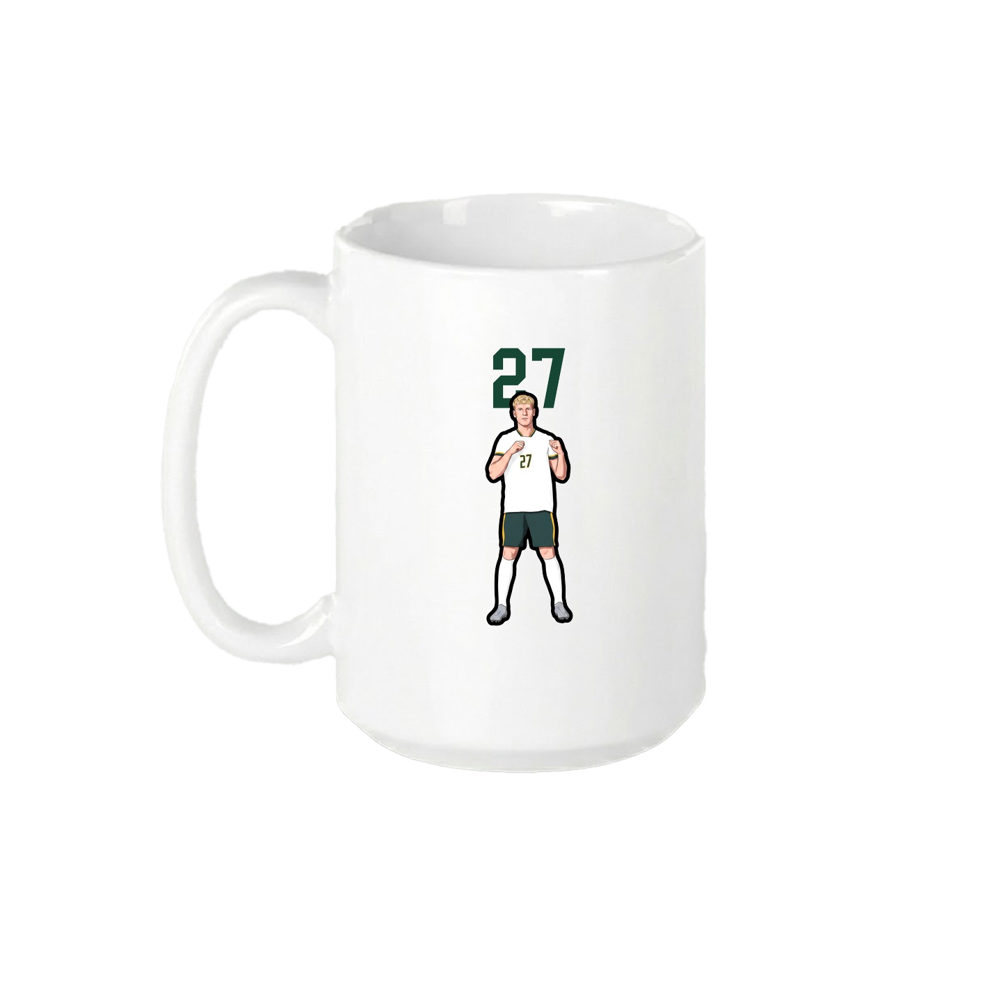 15oz Coffee Mug — Number Top in White