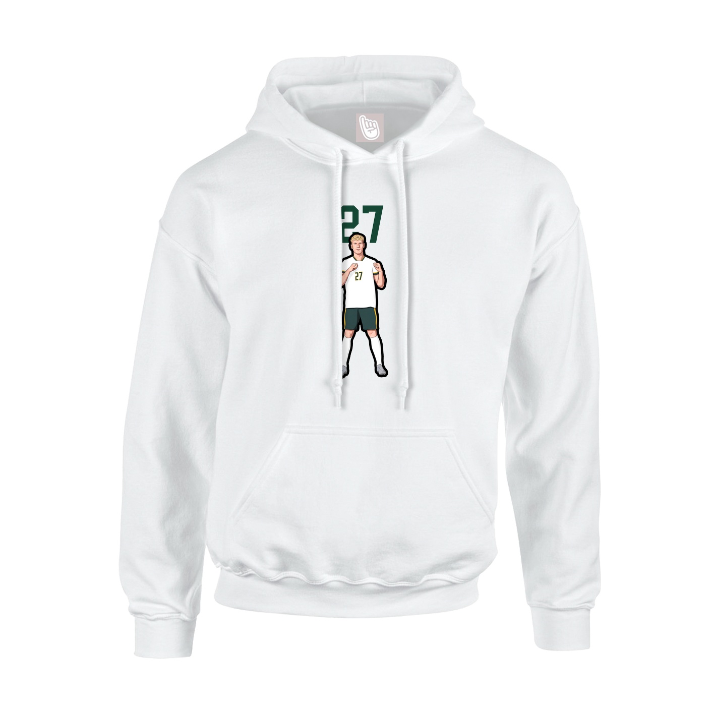 Hoodie — Number Top in White