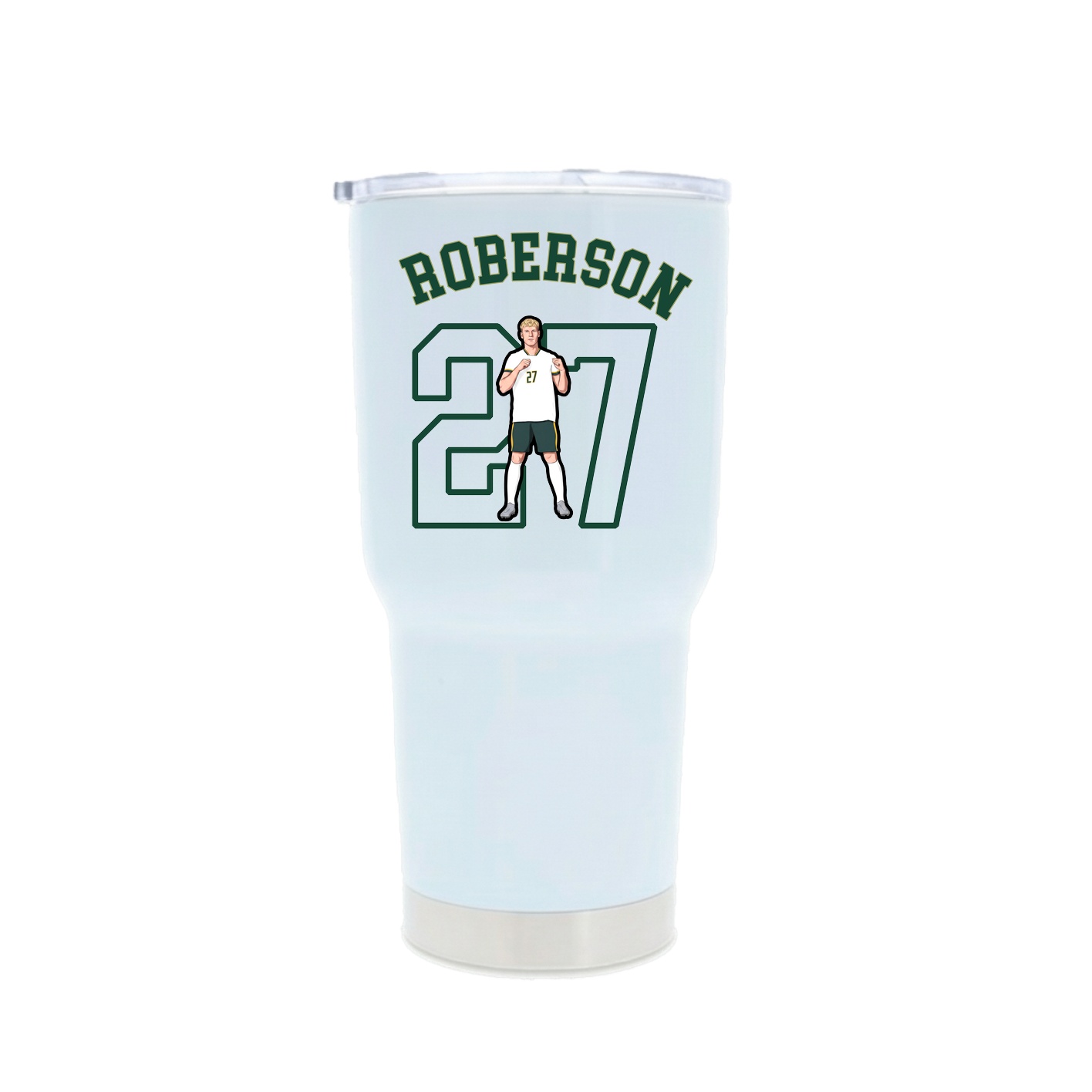 30oz Stainless Steel Tumbler — Shirsey Arch in White