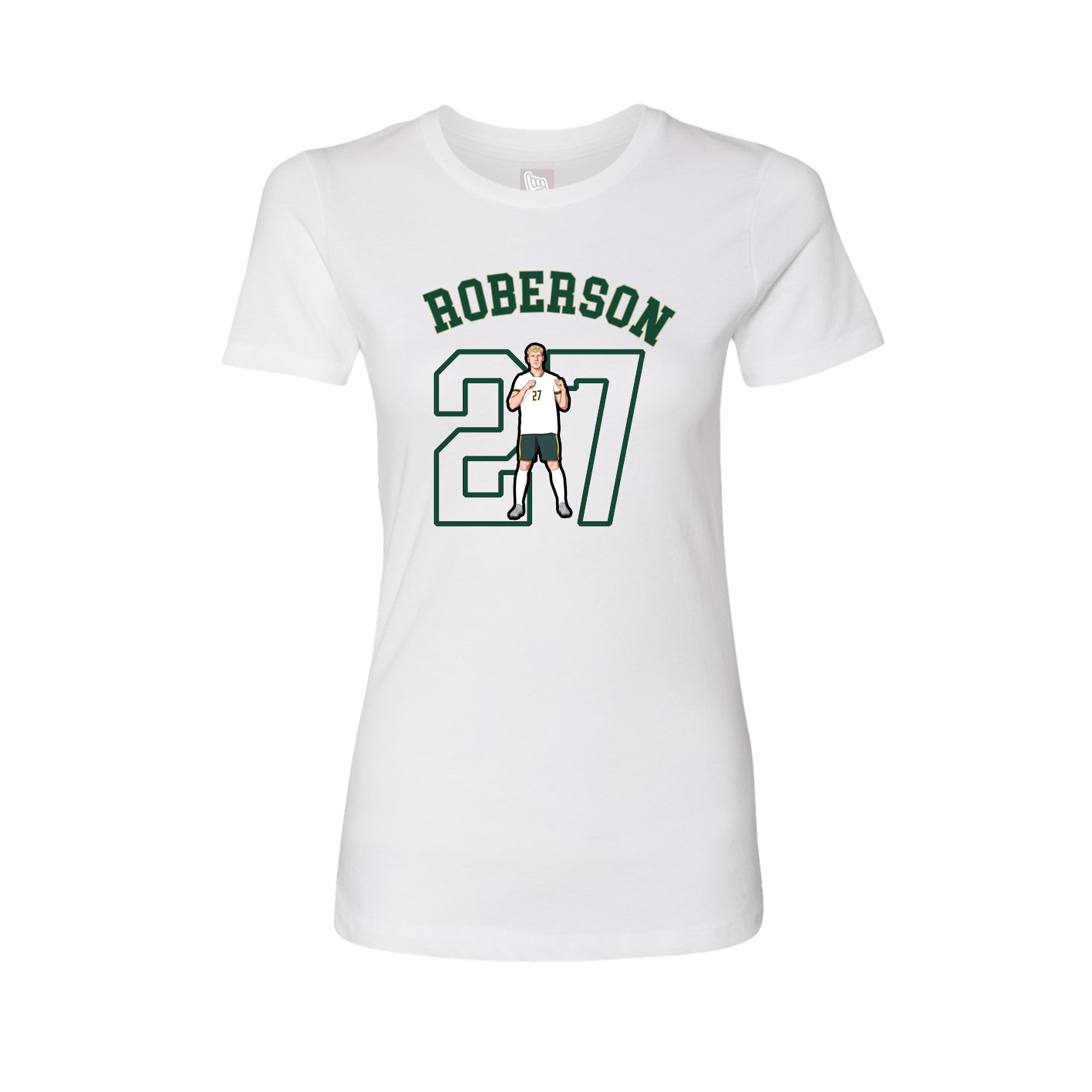 Fitted Women's Tee — Shirsey Arch in White