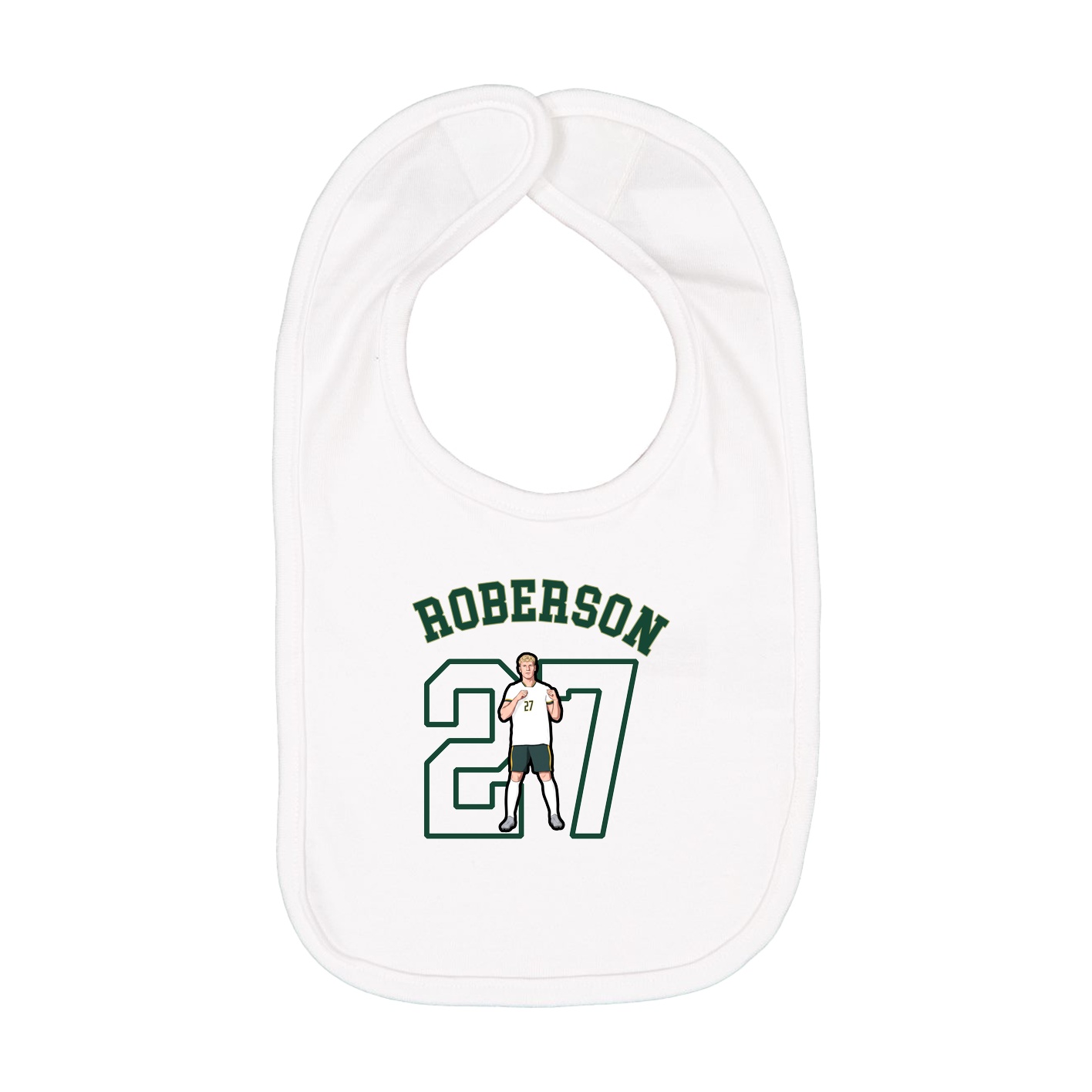 Infant Bib — Shirsey Arch in White