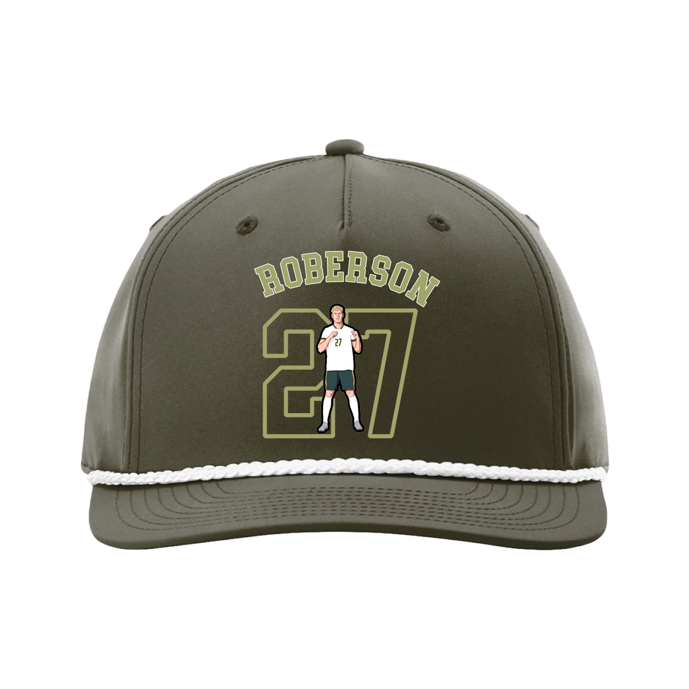 Five-Panel Classic Rope Cap — Shirsey Arch in Green