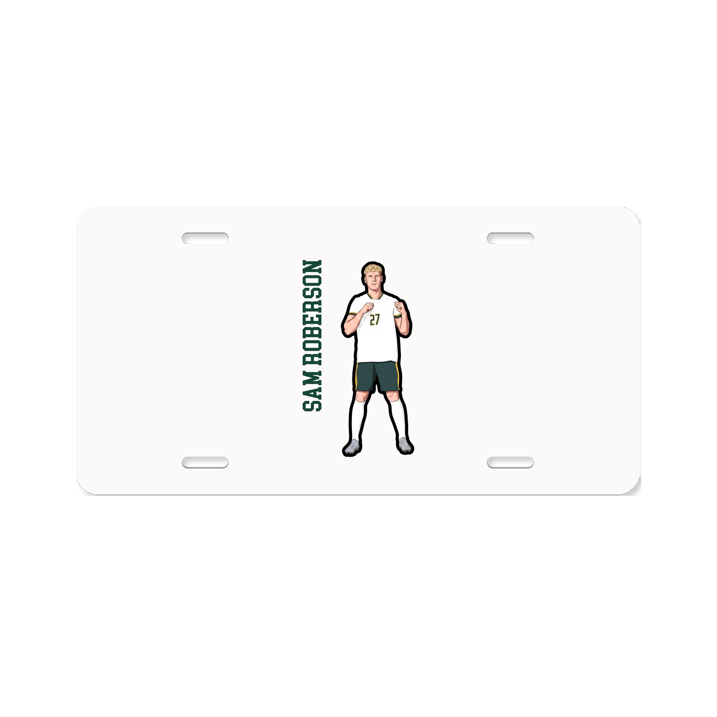License Plate — Name Vertical in Classic
