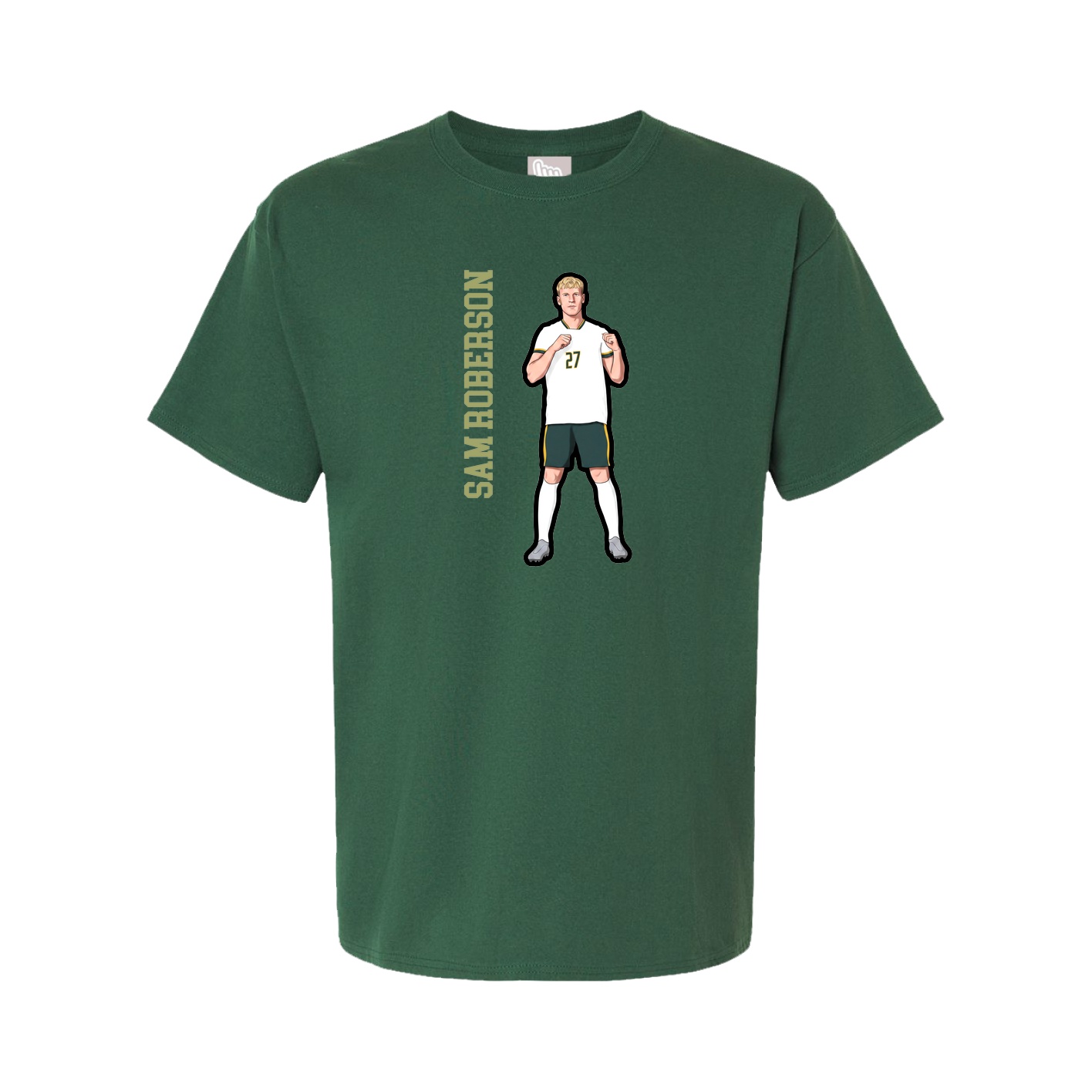 Tee — Name Vertical in Green