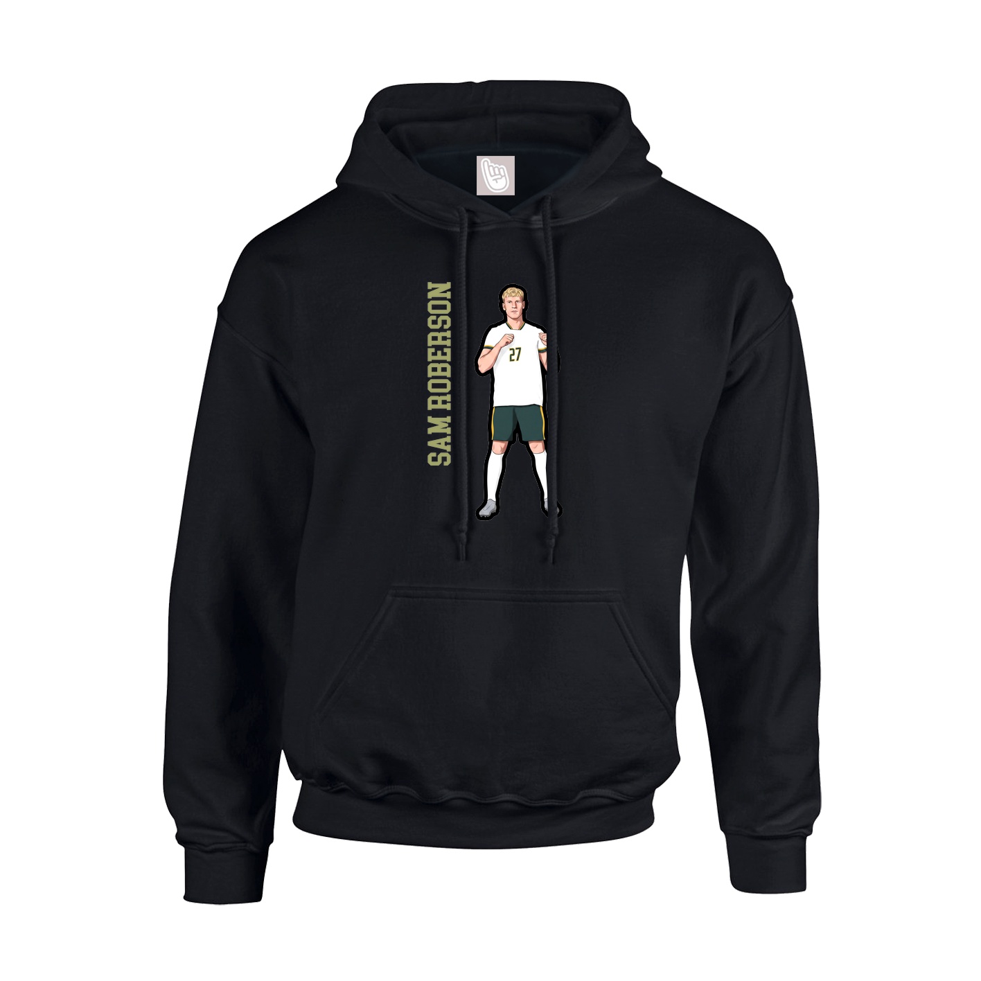 Hoodie — Name Vertical in Black
