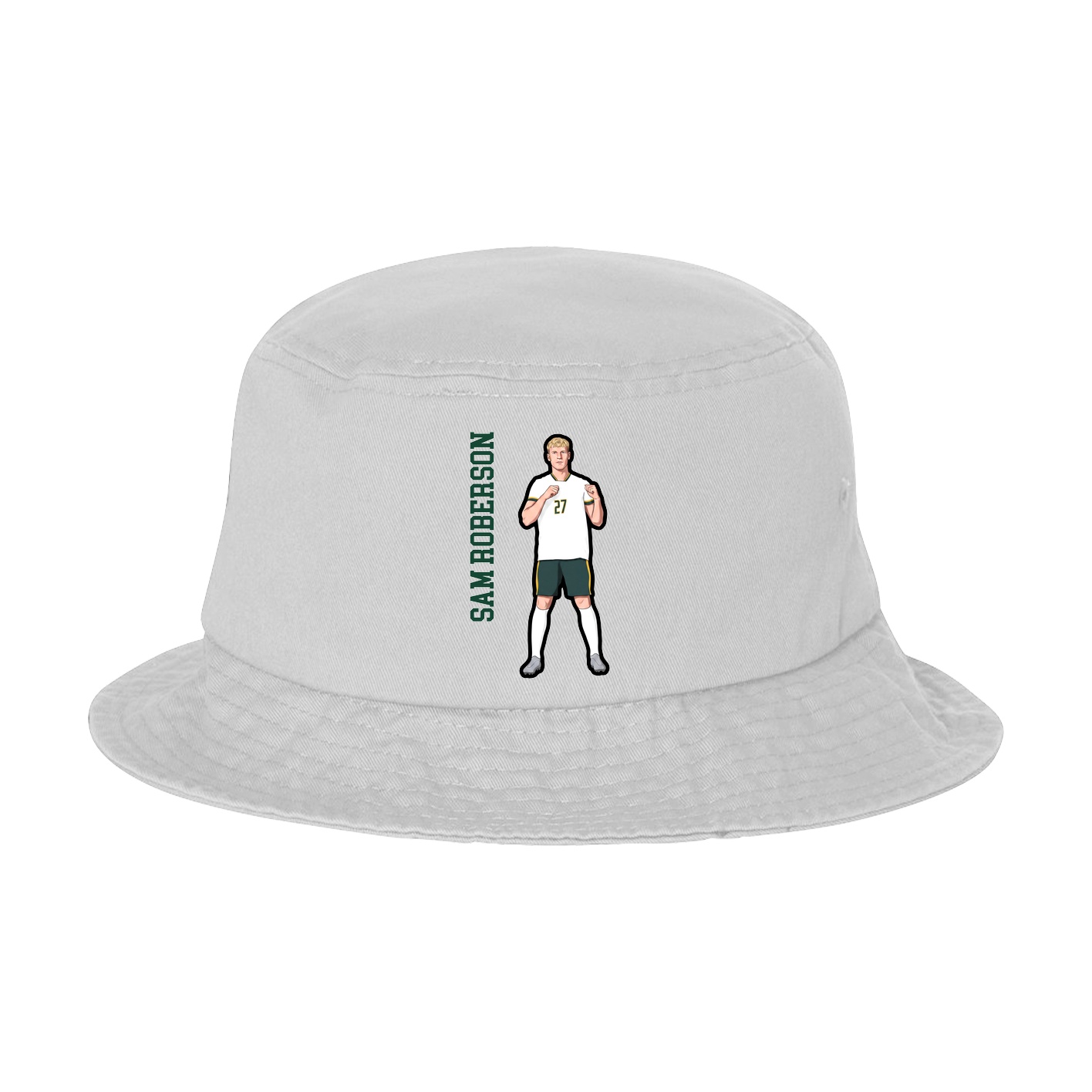 Bucket Cap — Name Vertical in White