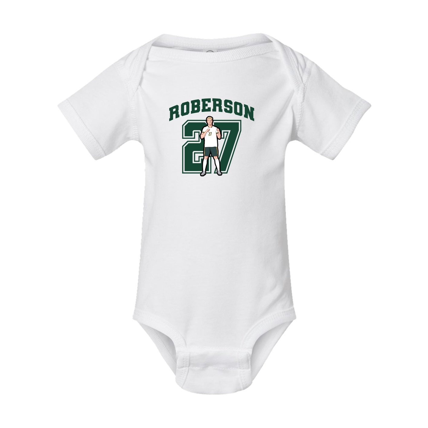 Baby Onesie — Number in White