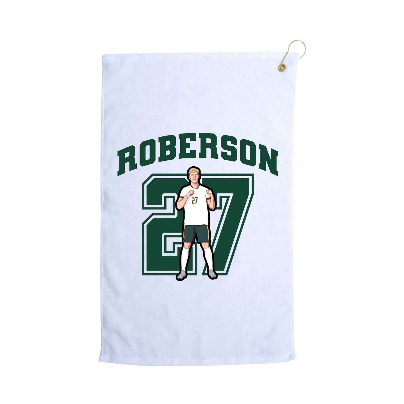 Golf Towel — Number in White