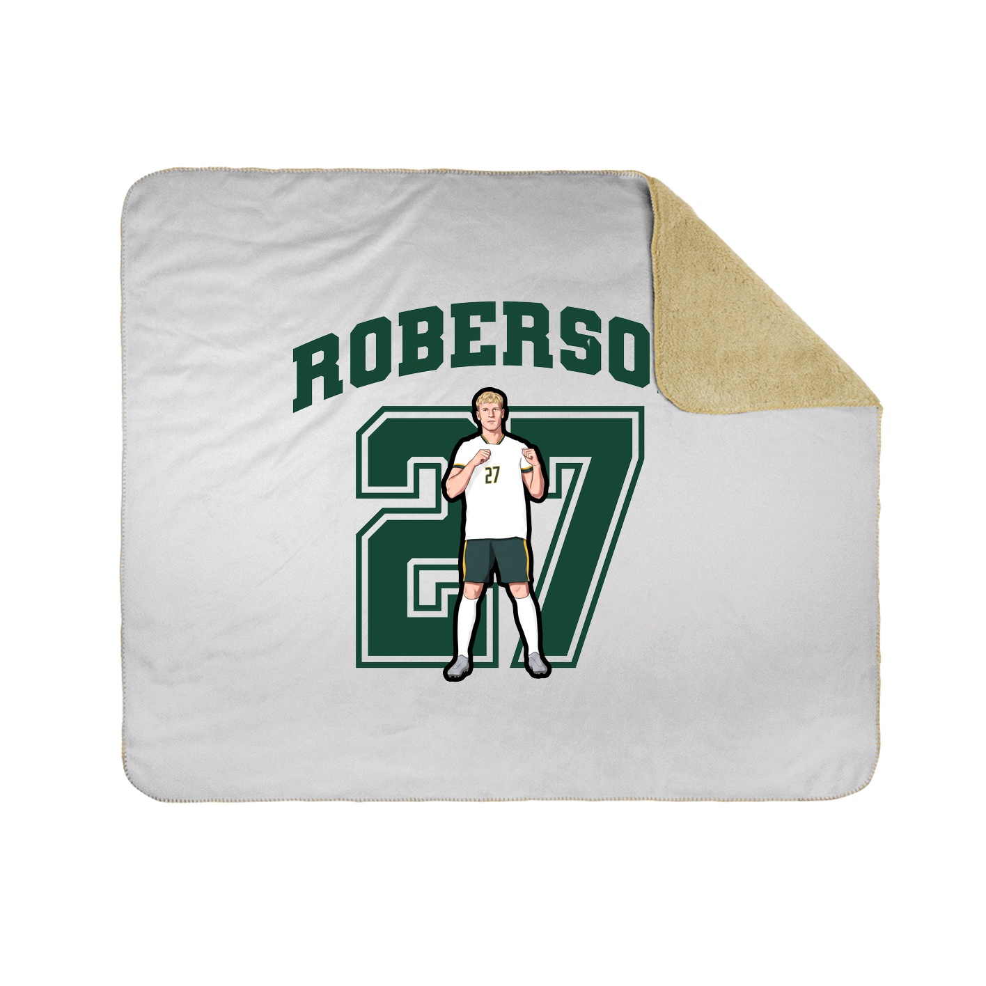 Throw Blanket — Number in White