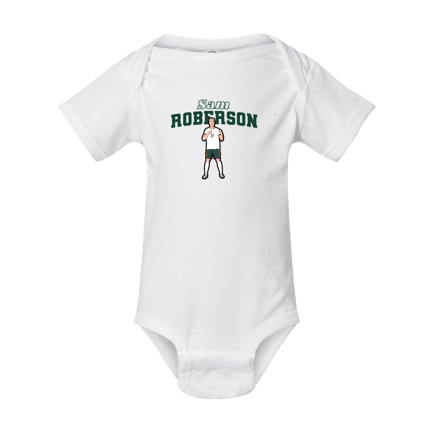 Baby Onesie — Name Arch in White