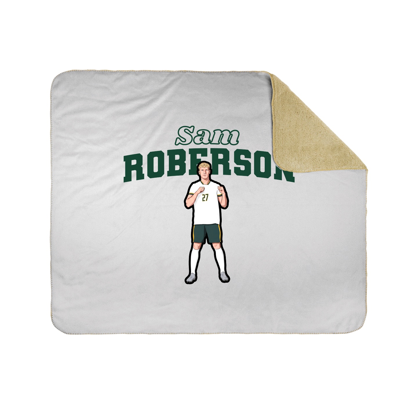 Throw Blanket — Name Arch in White